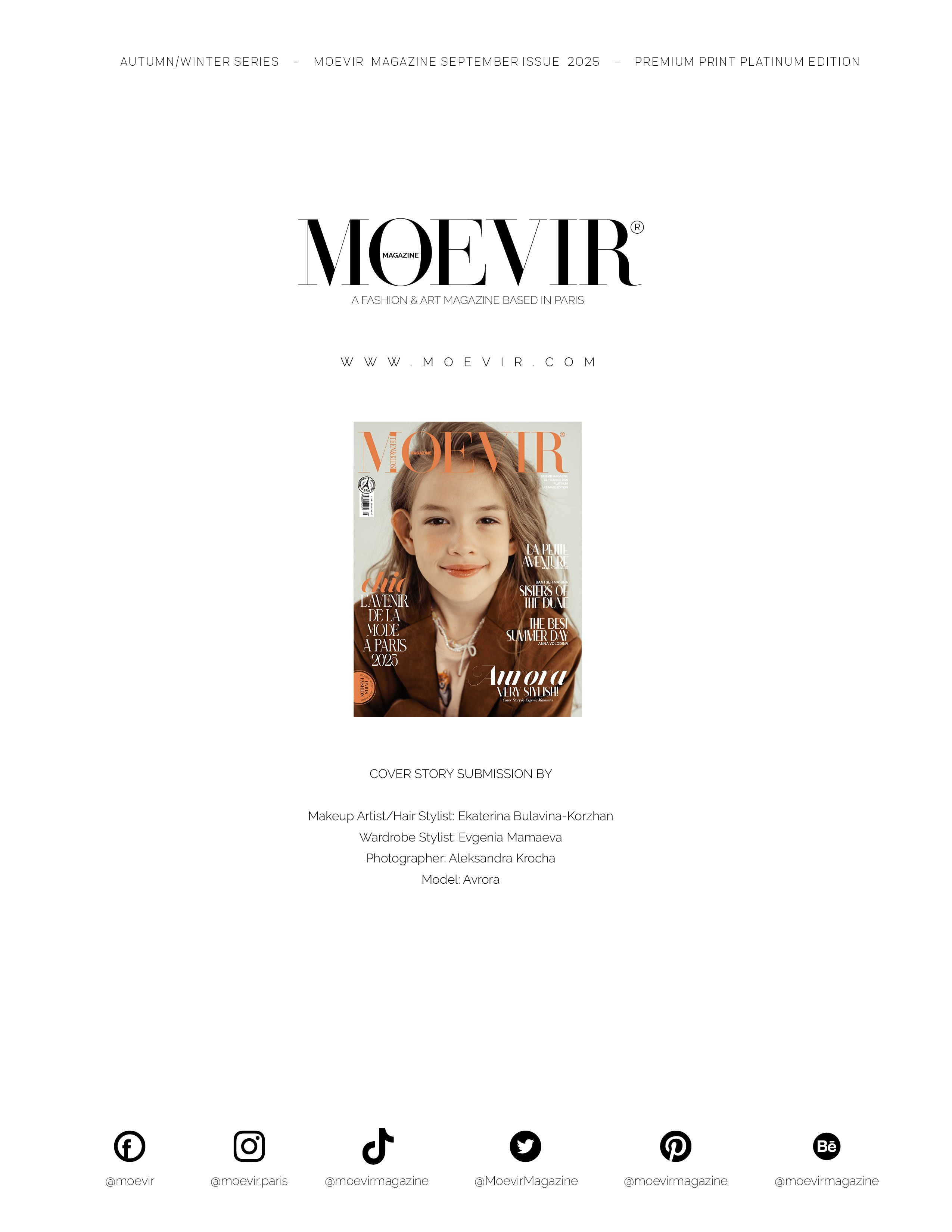 MOEVIR Paris Sep 25. Съёмки для брендов в Крыму / Стилист / Продюсер / Женя Мамай