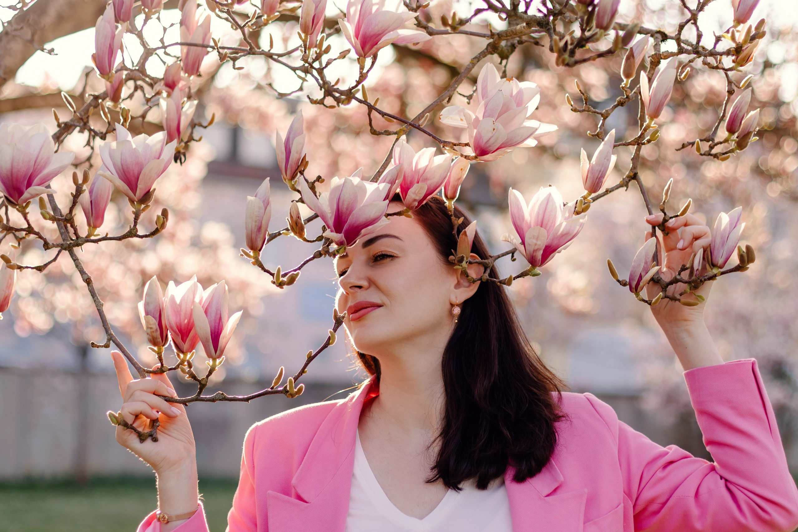 Orte für Fotoshootings in München. Kirschblüte in München. Frühling in München. Familienfotograf München. Fotografin in München Dasha Antipina