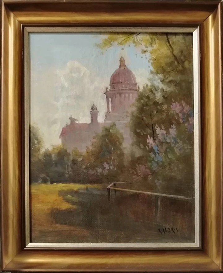 Город,  весна, сирень, виды Санкт-Петербурга, Исаакиевский Собор