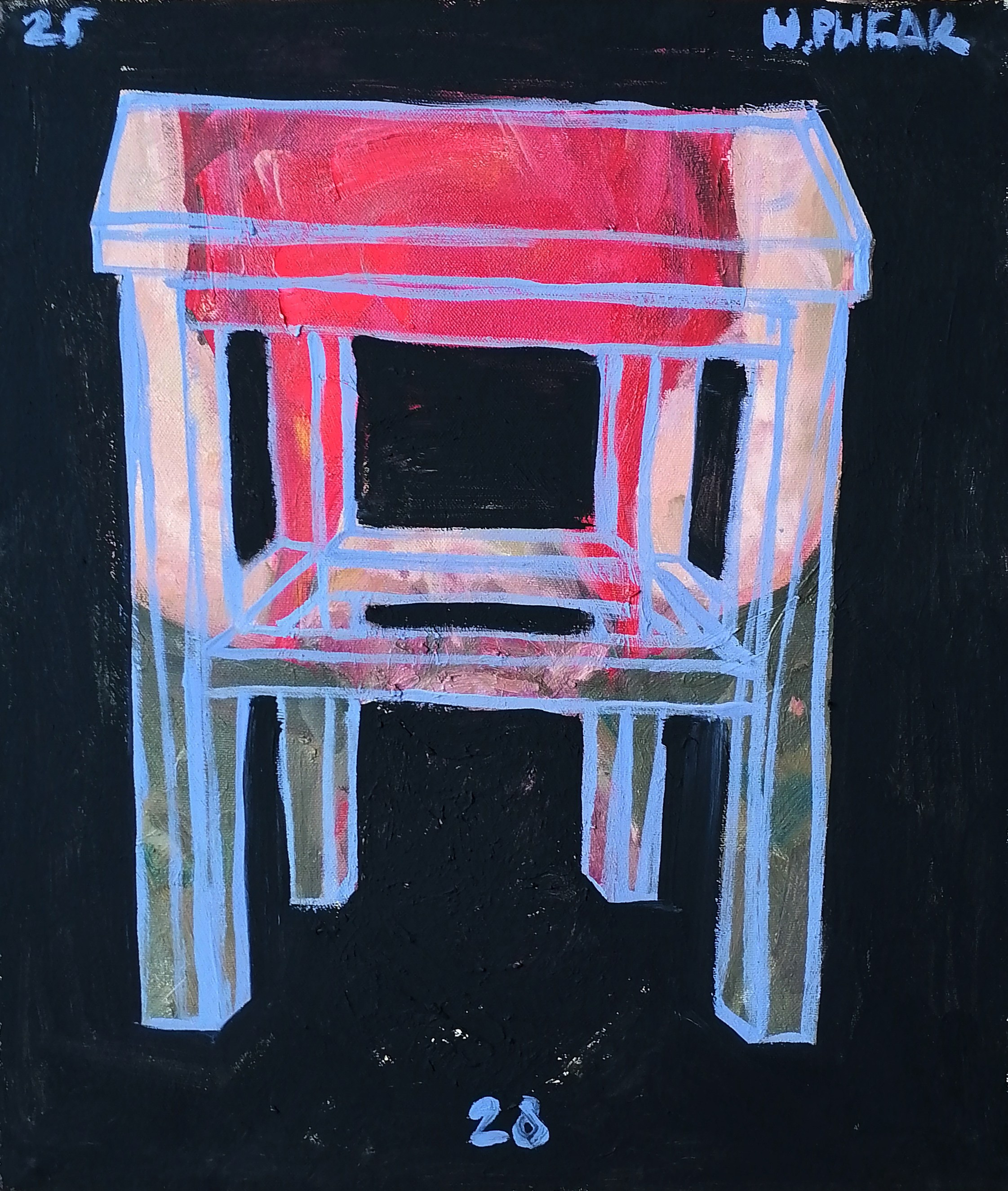 Табуретки на холстах. Художник Рыбак Николай