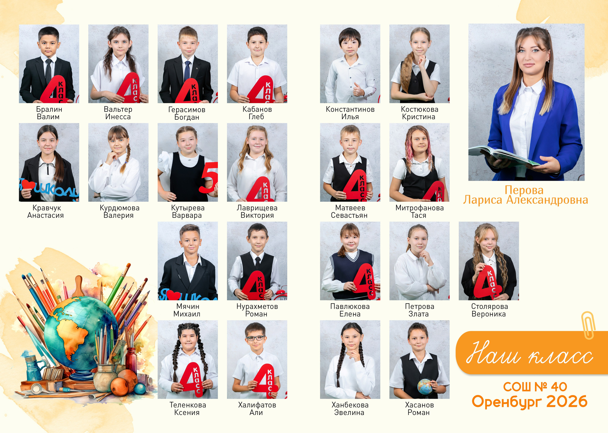 3 разворота начальная школа. Выпускные фотокниги