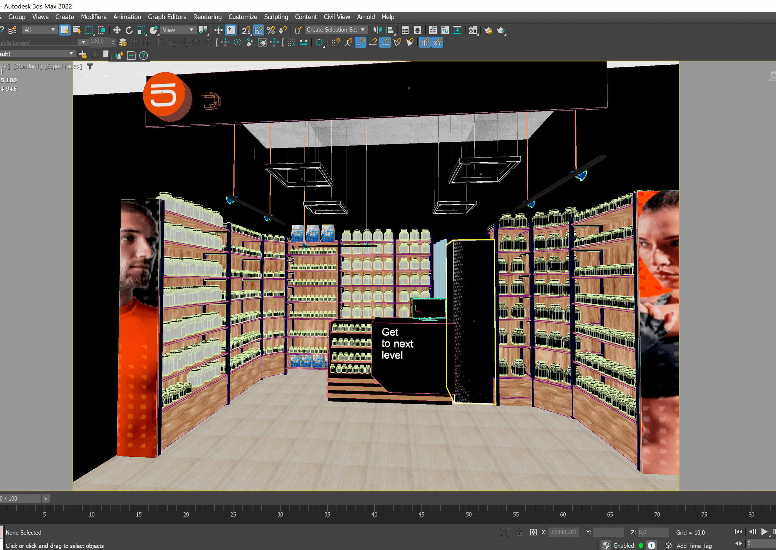 3D визуализация торговой точки, магазина, островка в Перми — заказать услугу