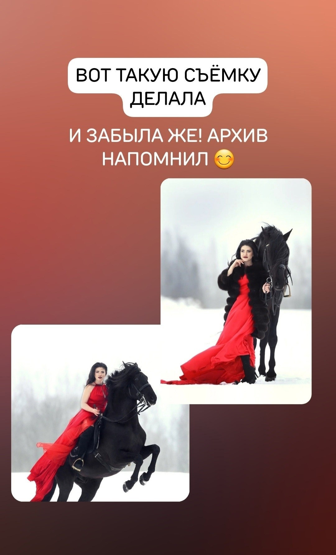 Зимняя фотосессия с конем под Петербургом. Портретные фотосессии, контент-съемки, репортаж