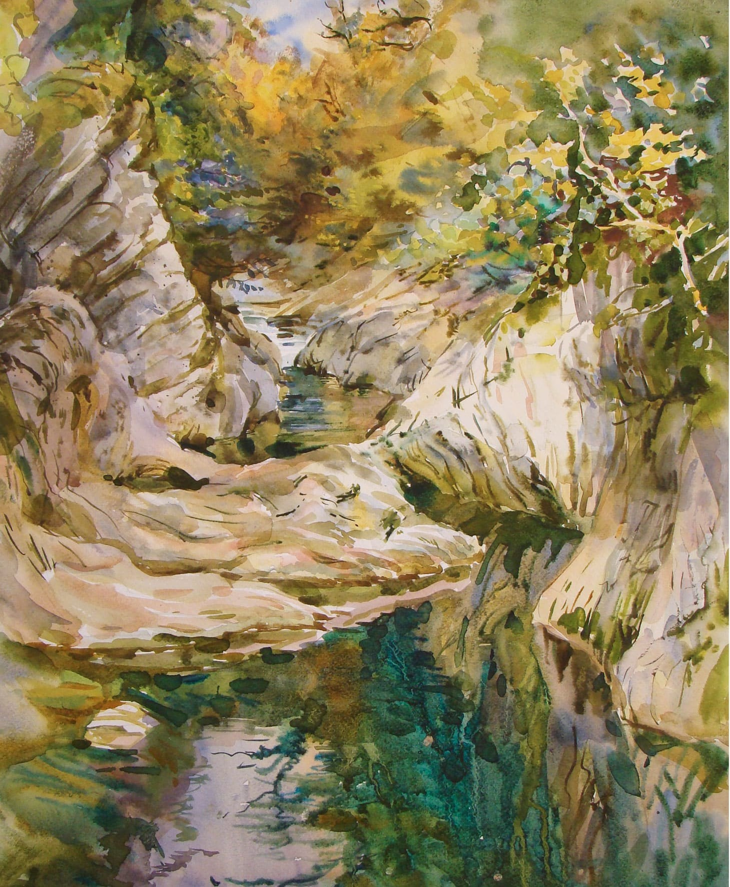 «Белые скалы в Сочи». Свет акварели Галины Поплавской