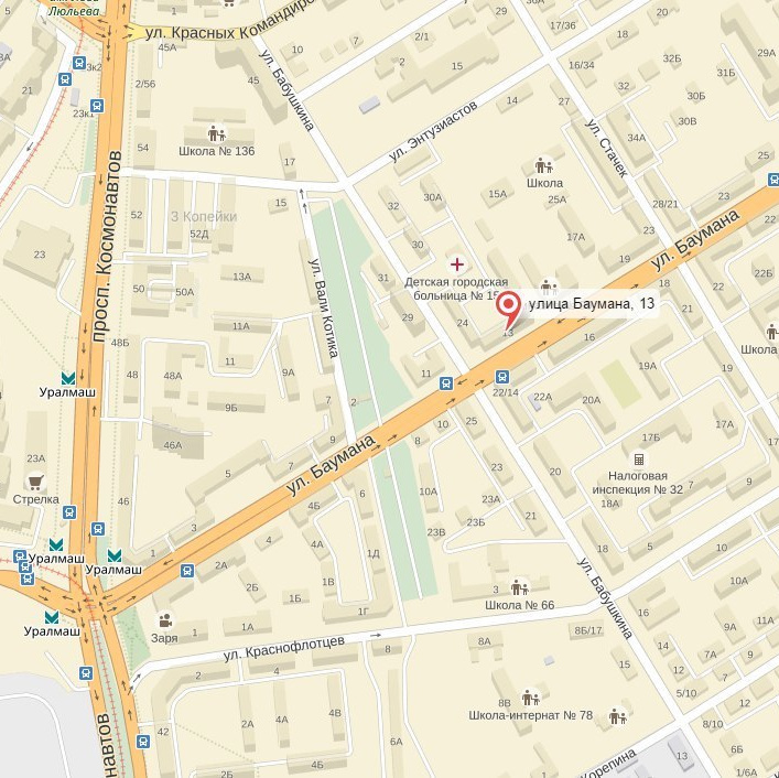 Карта проезда до фотостудии новорожденных малышей