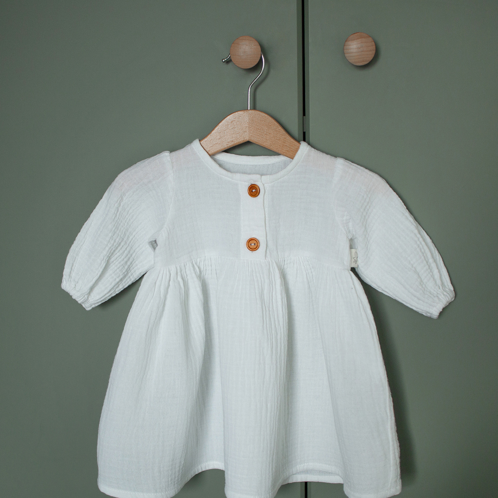 035 Платье со съемным воротничком. Эко-одежда для детей