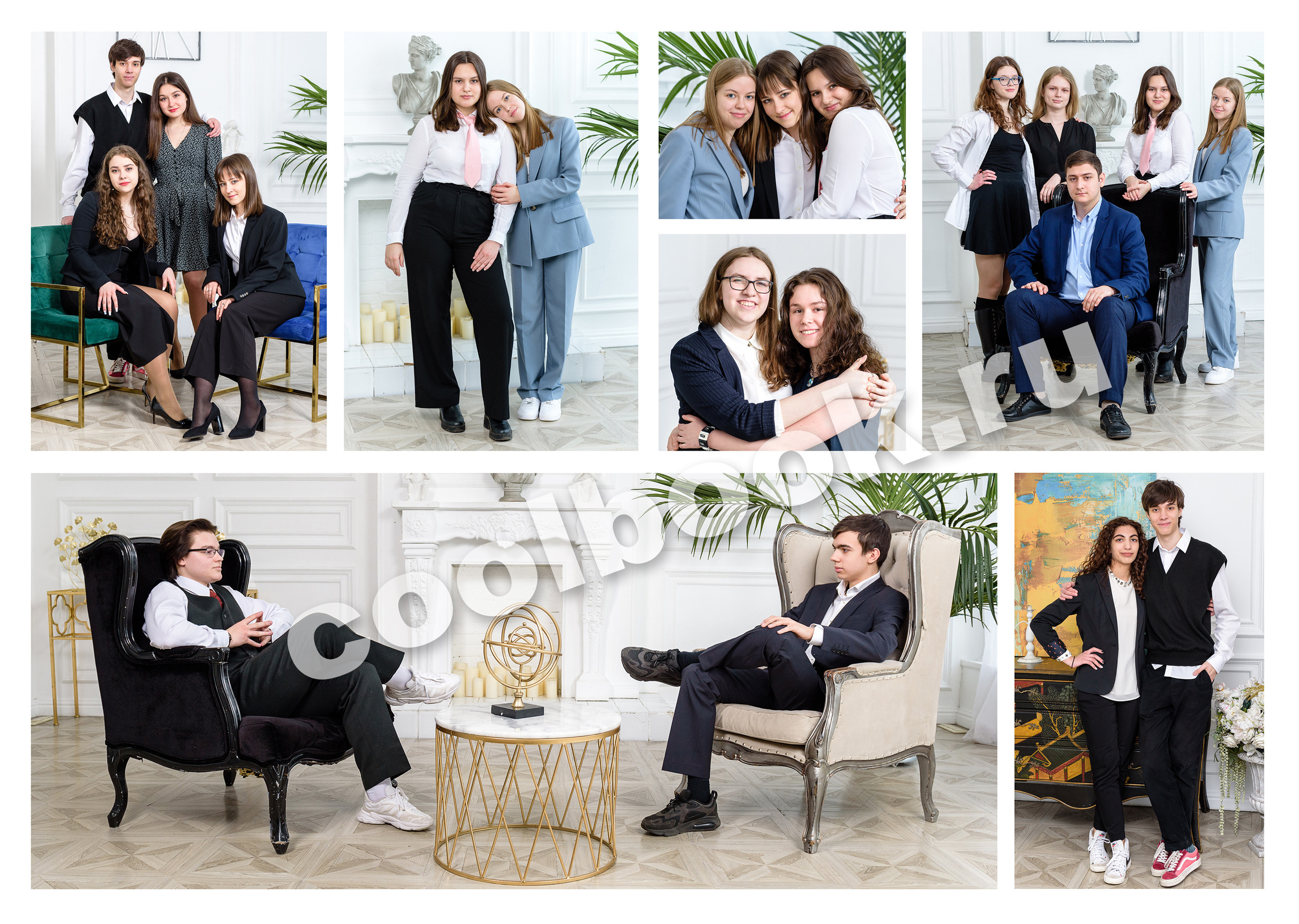 Пример разворотов альбома «Medium». Coolbook школьные выпускные альбомы Москва и МО