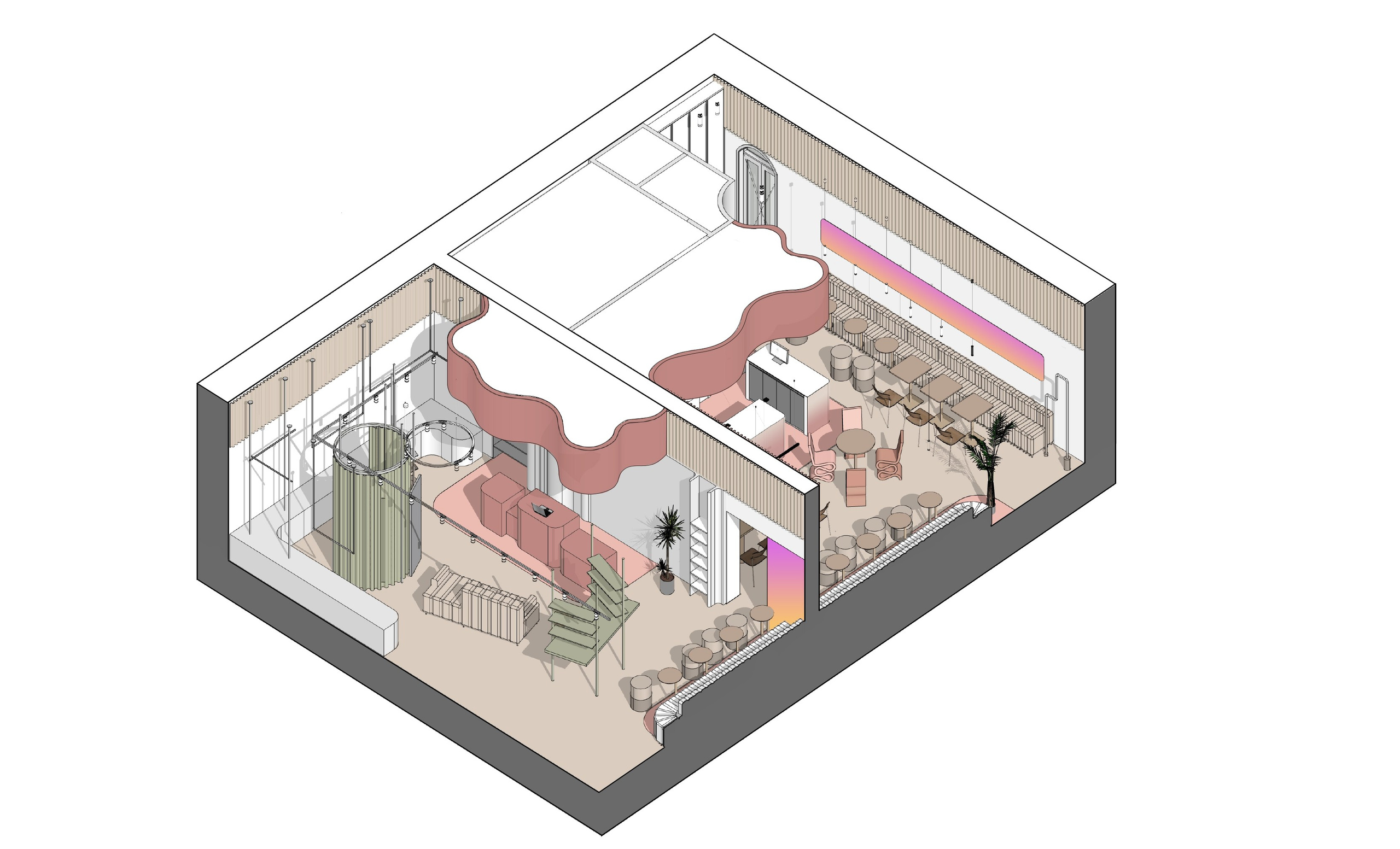 VOKRUG PODRUG Concept Store in Penza Russia designed by QUADRUM STUDIO