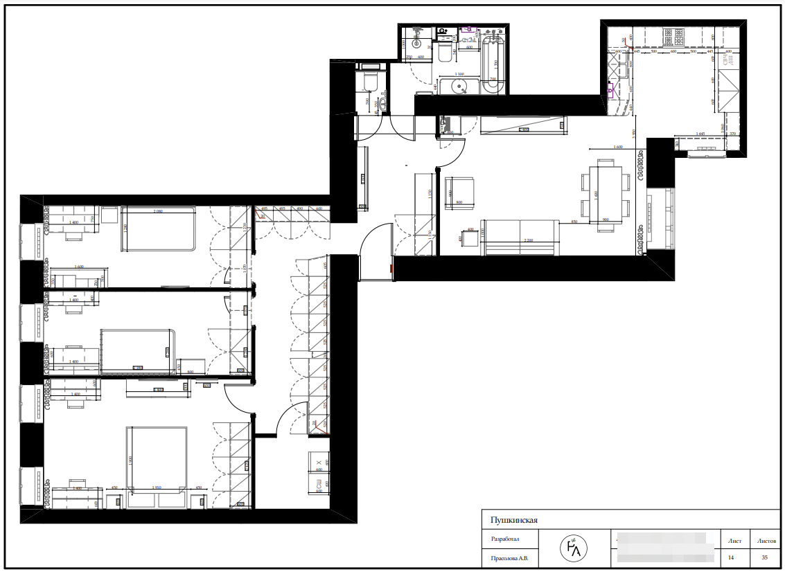 Пушкинская. Дизайнер интерьера Стокгольм