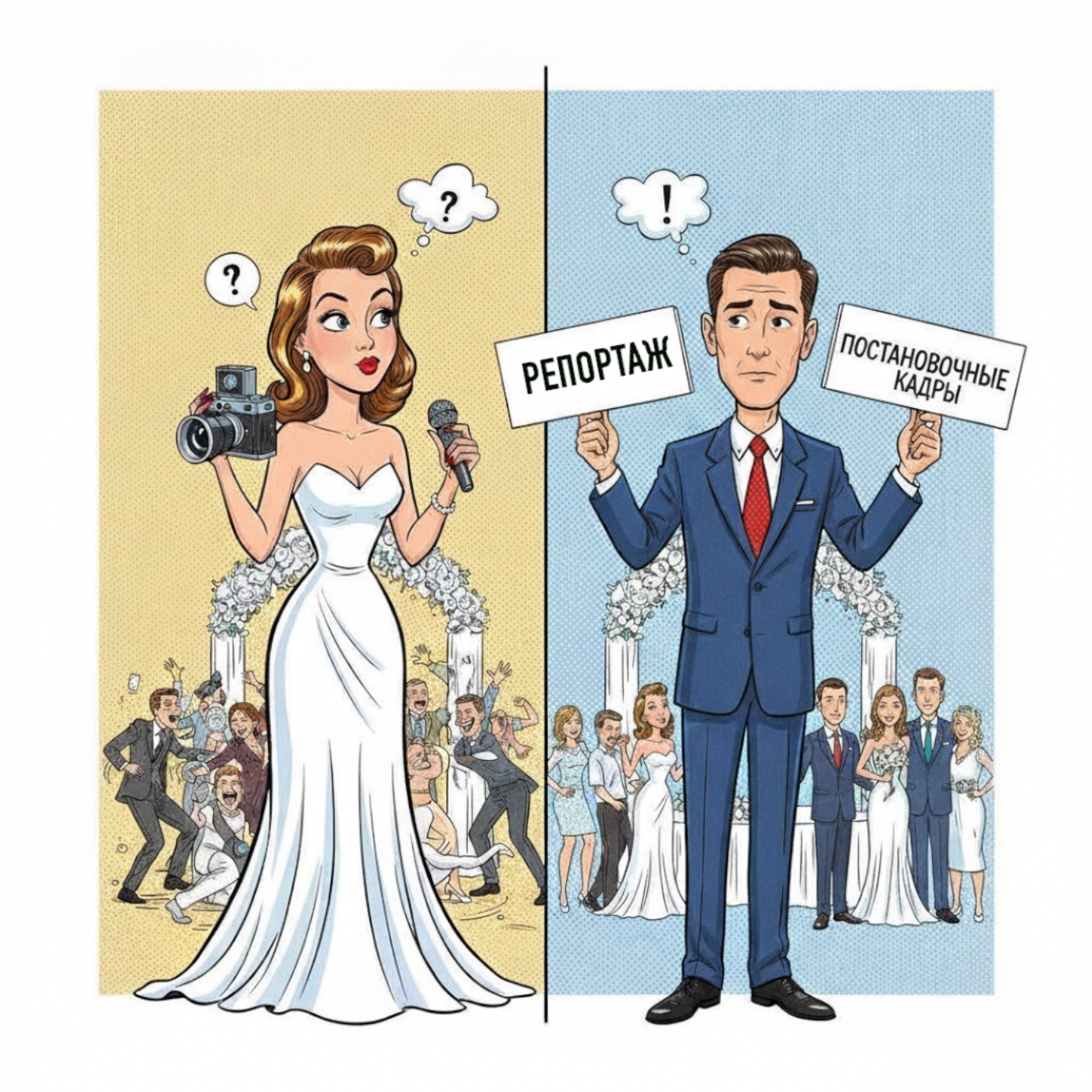 Невеста о свадьбе «Как вы работаете - репортаж или постановочные кадры? Или как один вопрос разделил пару на два лагеря»