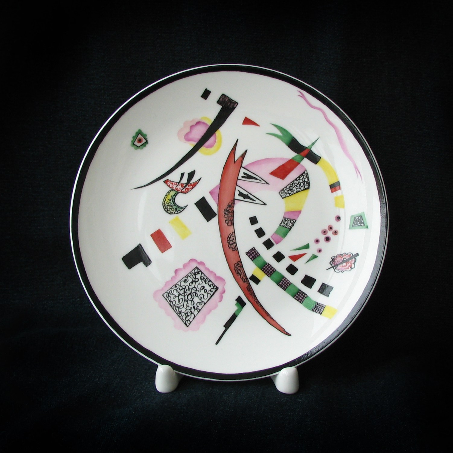 Василий Кандинский. Морской бой. Импровизации Кандинский. Чайная пара на заказ. Роспись фарфора в Санкт-Петербурге.