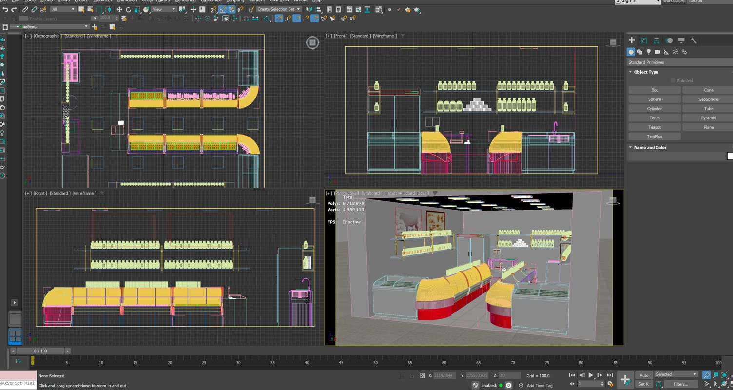 3D-визуализация мясного магазина — Москва | Портфолио