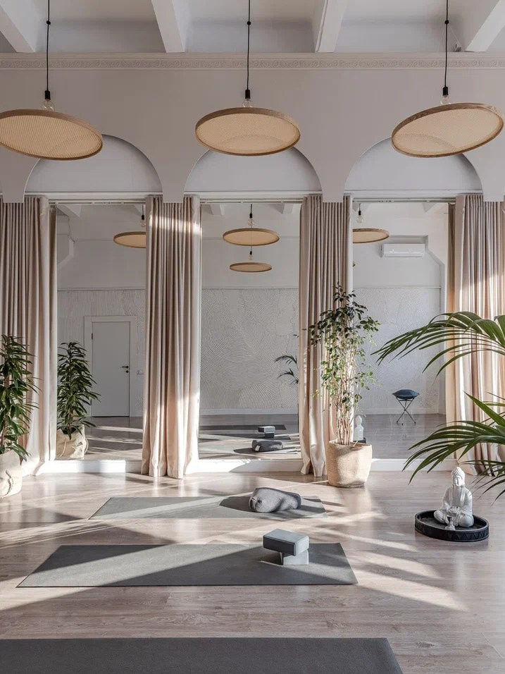 Дизайн интерьера йога-студии «Сестра Луна» в Самаре, Тольятти. Студия дизайна интерьера «Строчка» | Москва, Санкт-Петербург, Самара, Казань, Тольятти, Ульяновск и другие города России