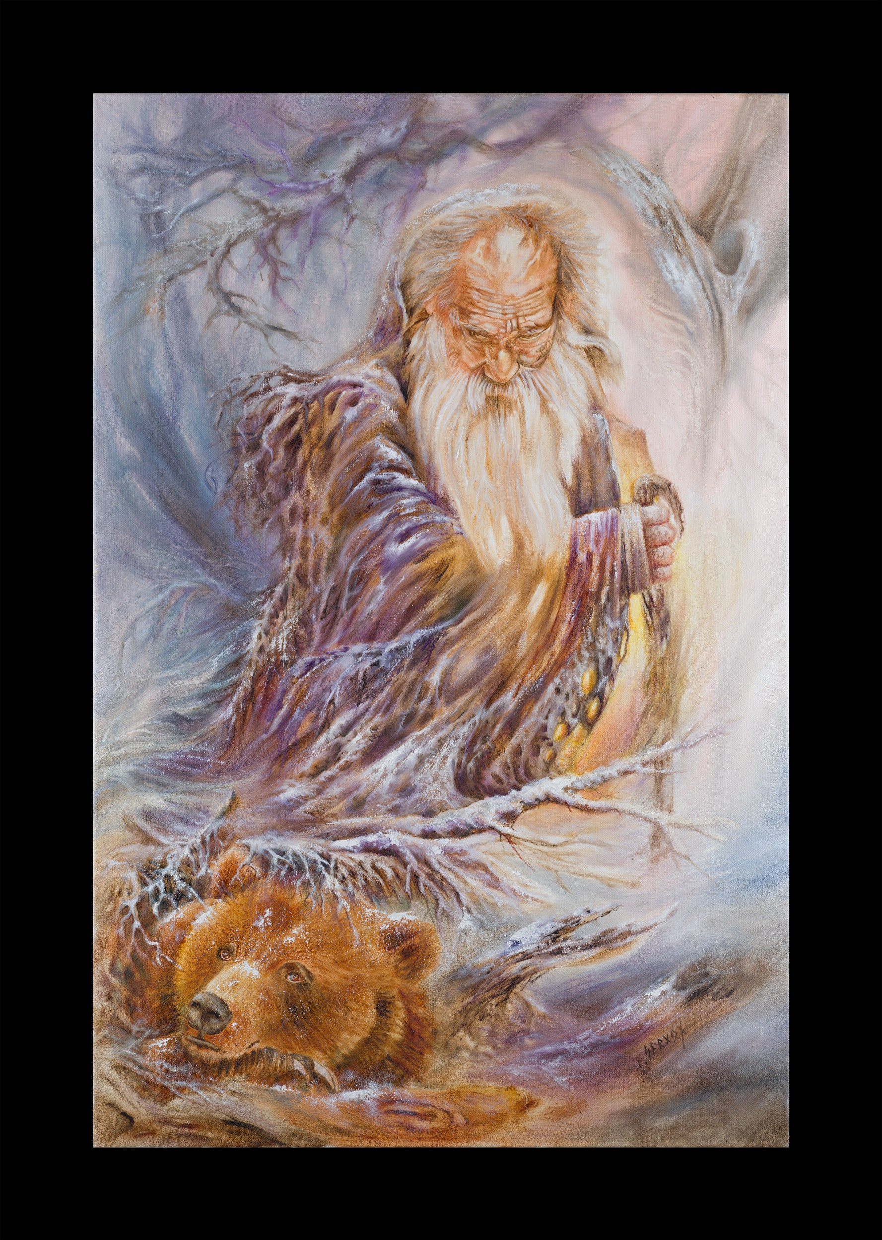 Художник Кира Саргон и ее картина «Велес», съемка от Koval Production ( Интерьерный фотограф Коваль Илья)