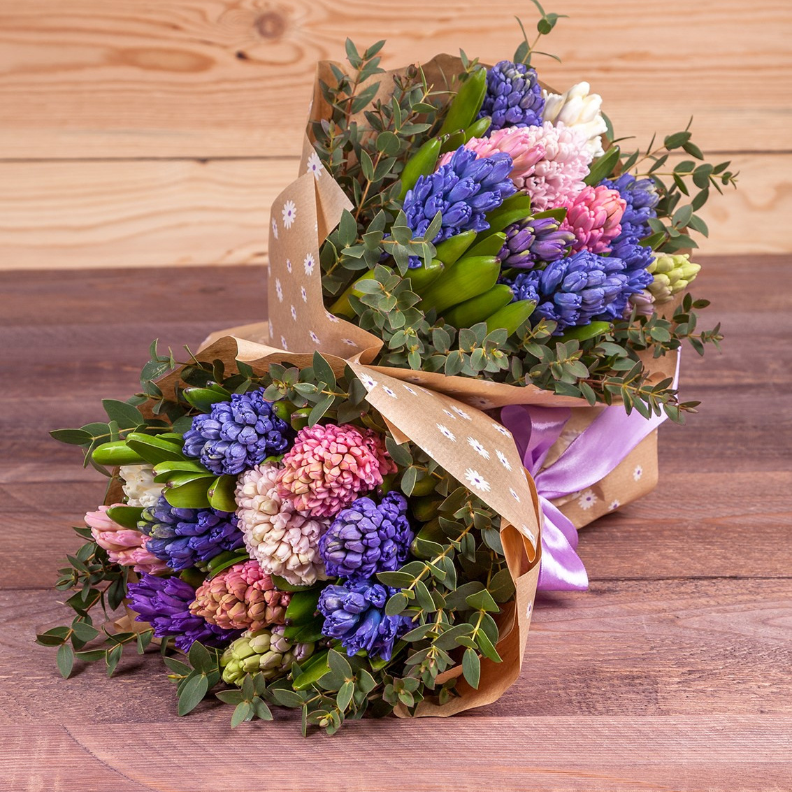 8 марта букет из гиацинтов. Флорист Маргарита Гладкова