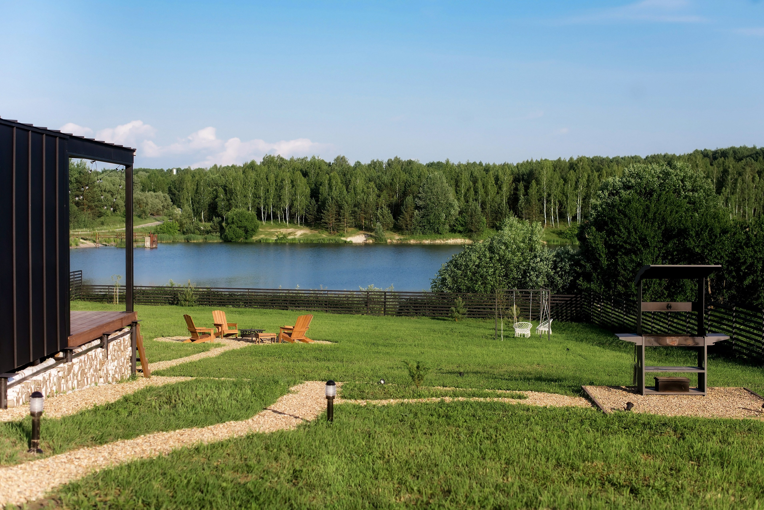 Глэмпинг. Аренда дома для отдыха в Брянске. Банный чан, зона BBQ. Дом на озере в Брянске. Отдых Брянск
