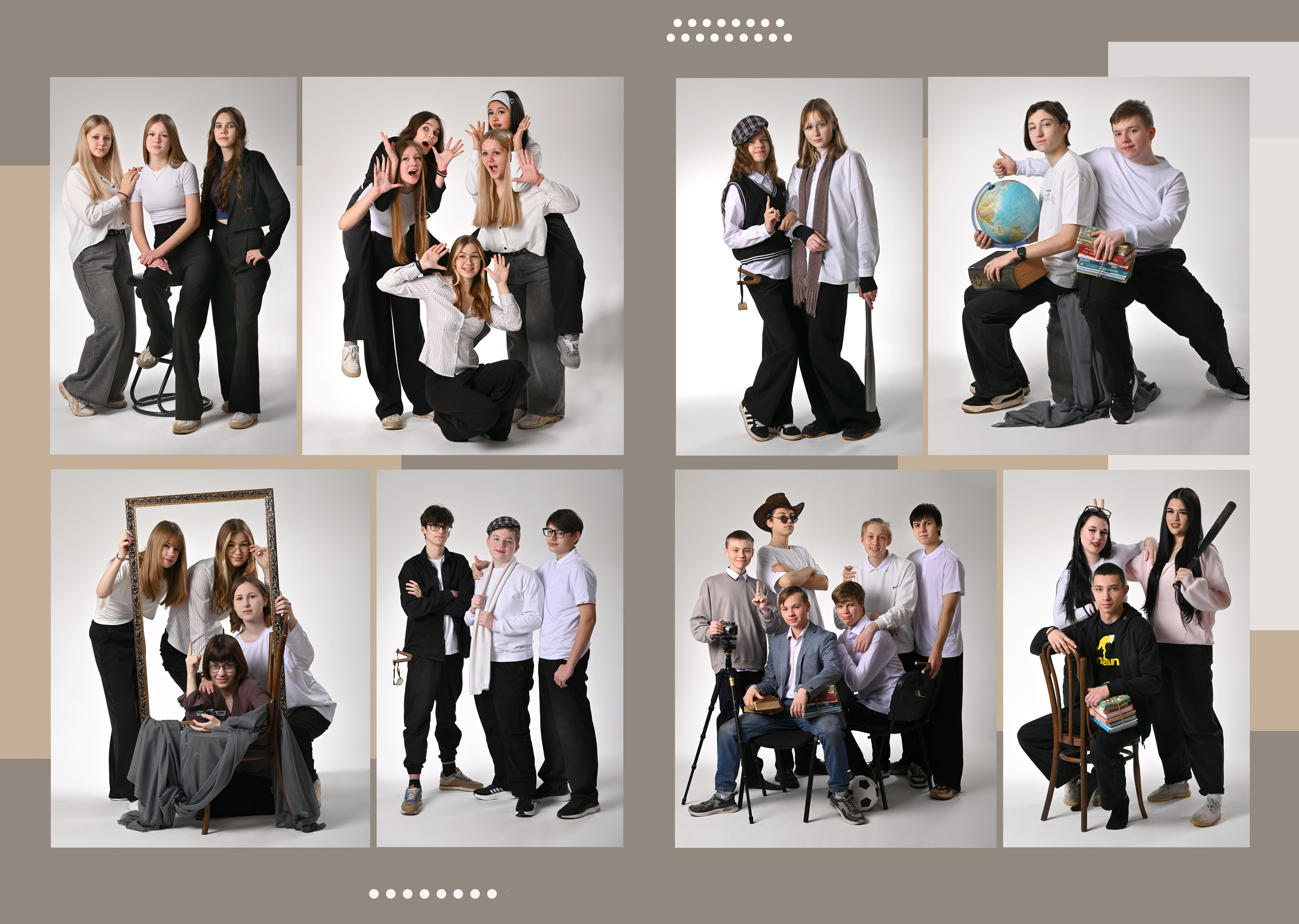 Дизайн «серо-коричневые квадраты». Sokolov studio | Сайт фотографа Евгения Соколова в Вологде