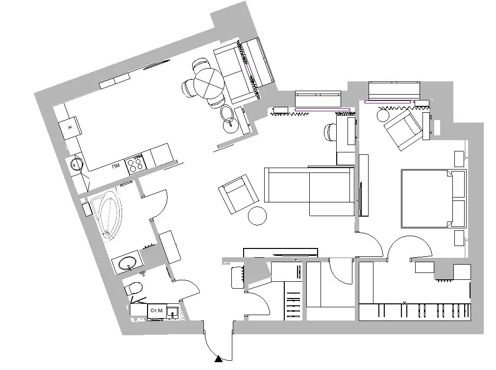 Дизайн интерьера квартиры ЖК «Высота» в Тольятти. Студия дизайна интерьера «Строчка» | Москва, Санкт-Петербург, Самара, Казань, Тольятти, Ульяновск и другие города России