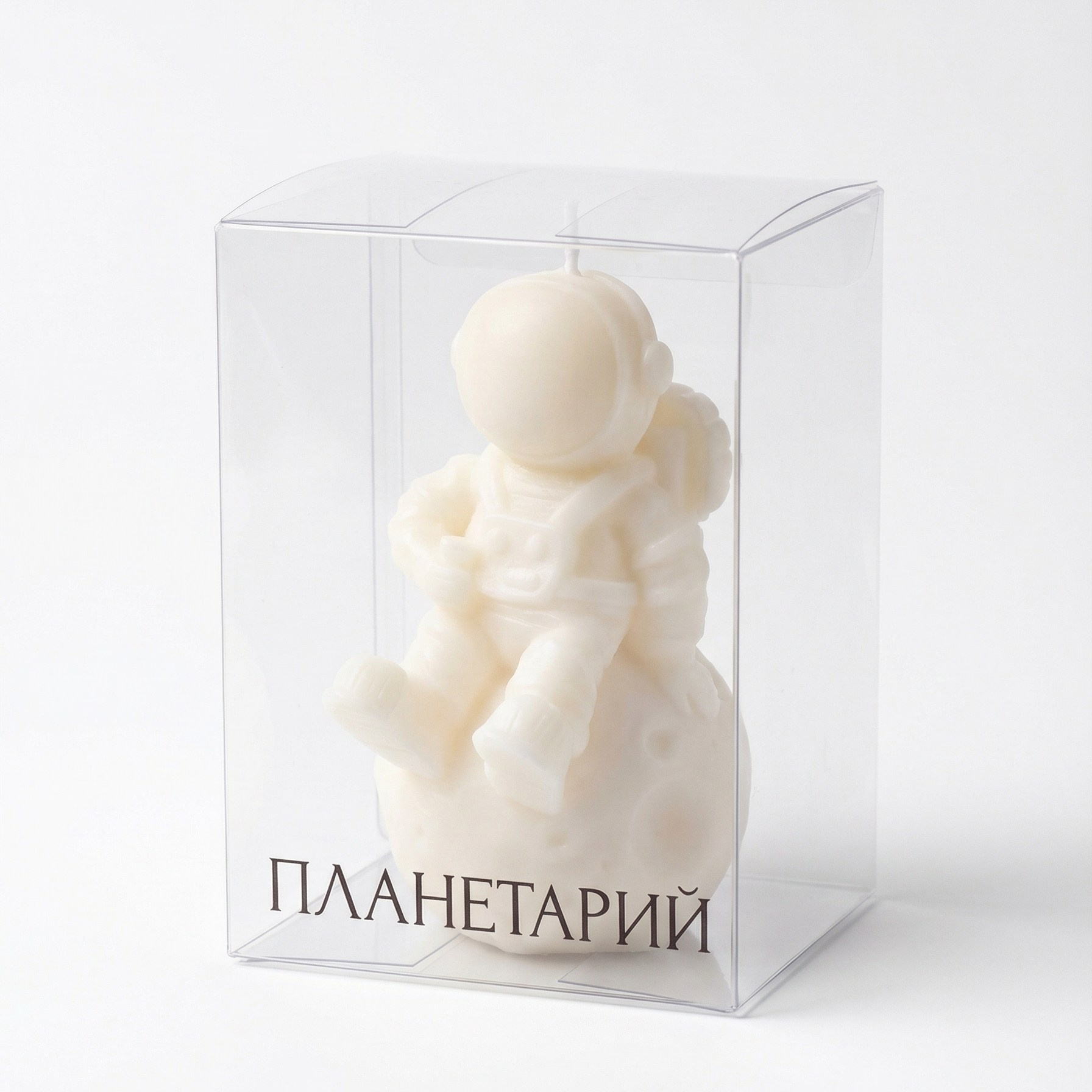 Свеча в виде космонавта, брендированные свечи на заказ для мероприятий