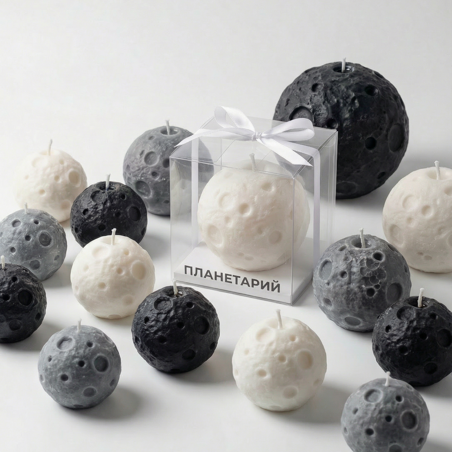 Свеча-луна корпоративный заказ, натуральные свечи для интерьера и подарков