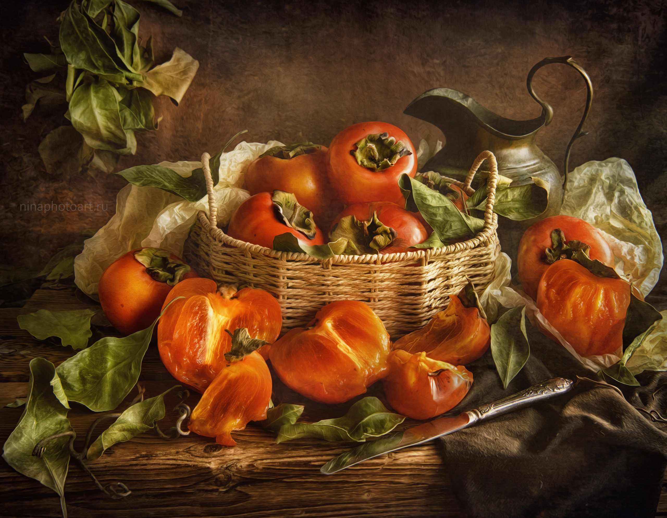 Картина на стену оранжевая сочная хурма купить в Пятигорске