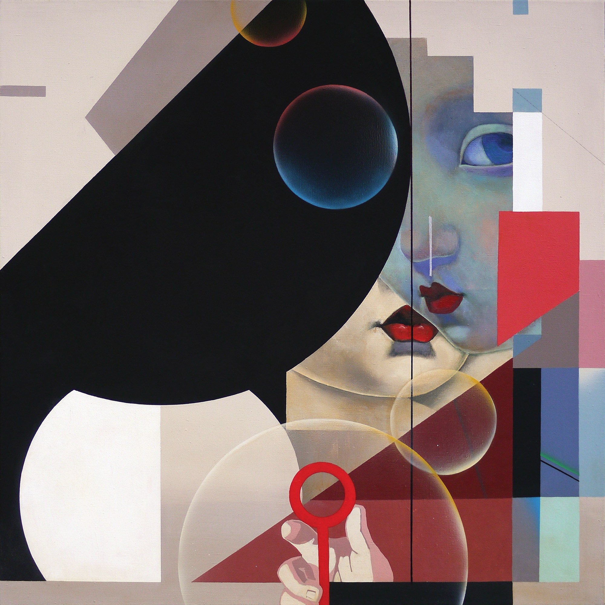 Мыльные пузыри. Художник-абстракционист Ольга Рикун. Москва