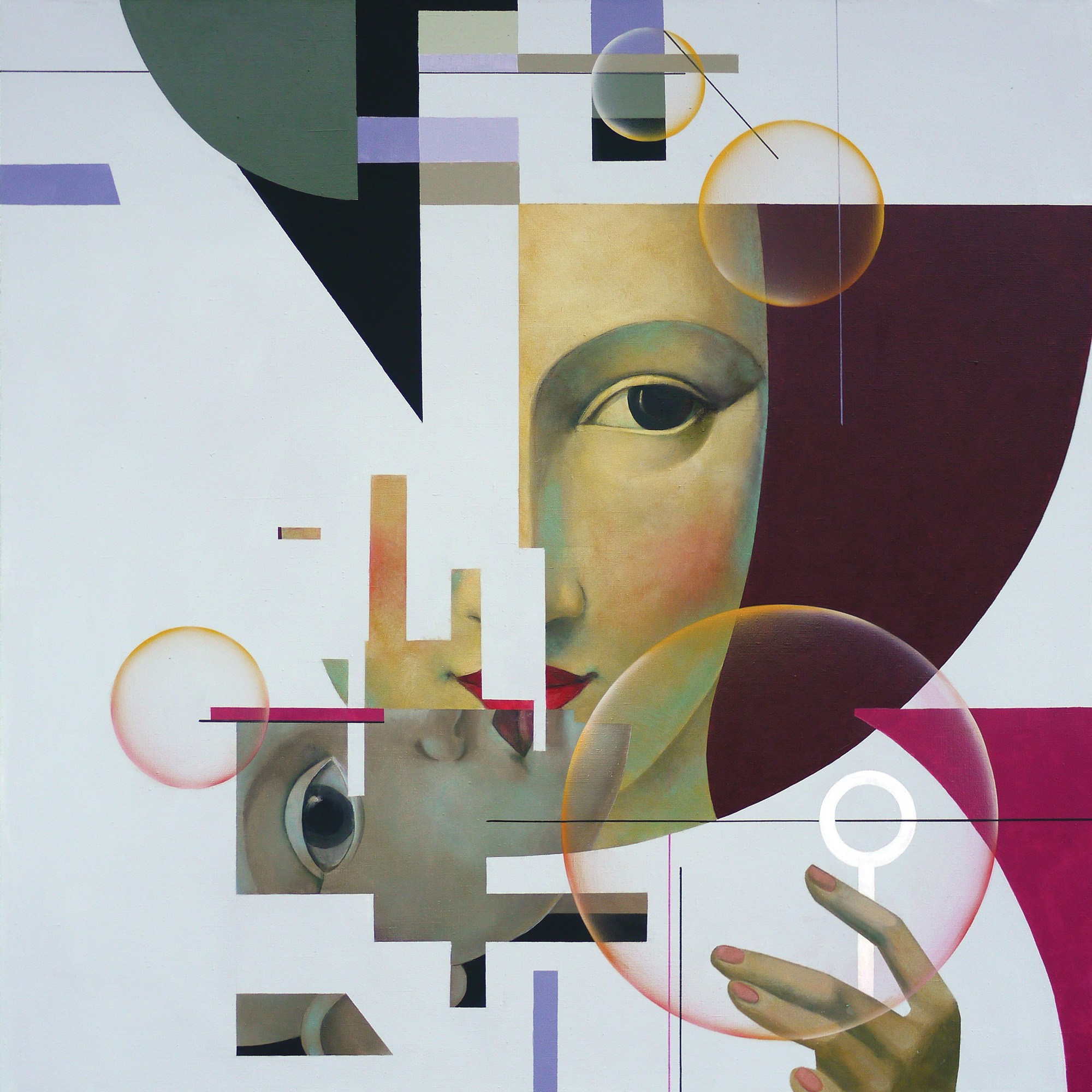 Мыльные пузыри. Художник-абстракционист Ольга Рикун. Москва