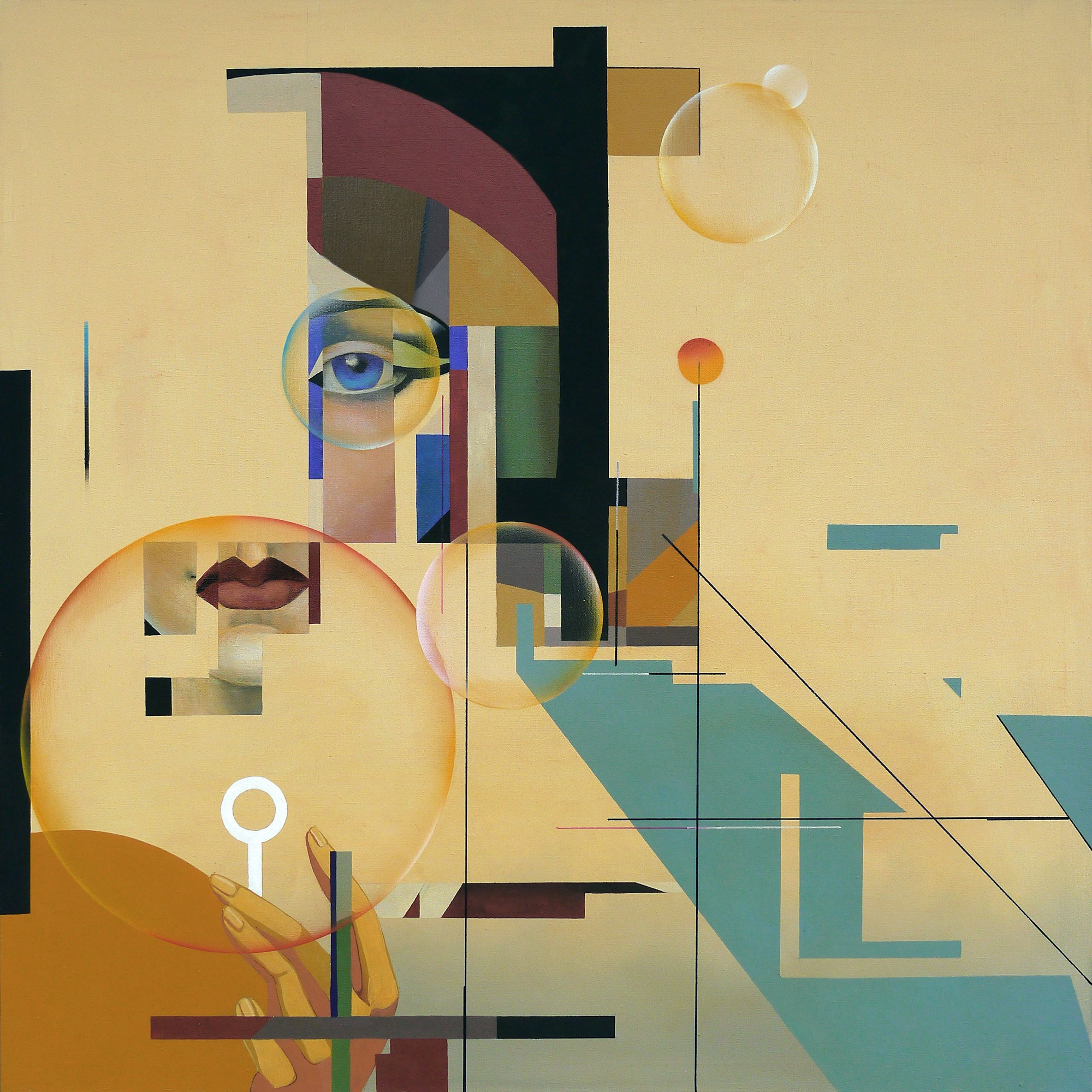 Мыльные пузыри. Художник-абстракционист Ольга Рикун. Москва