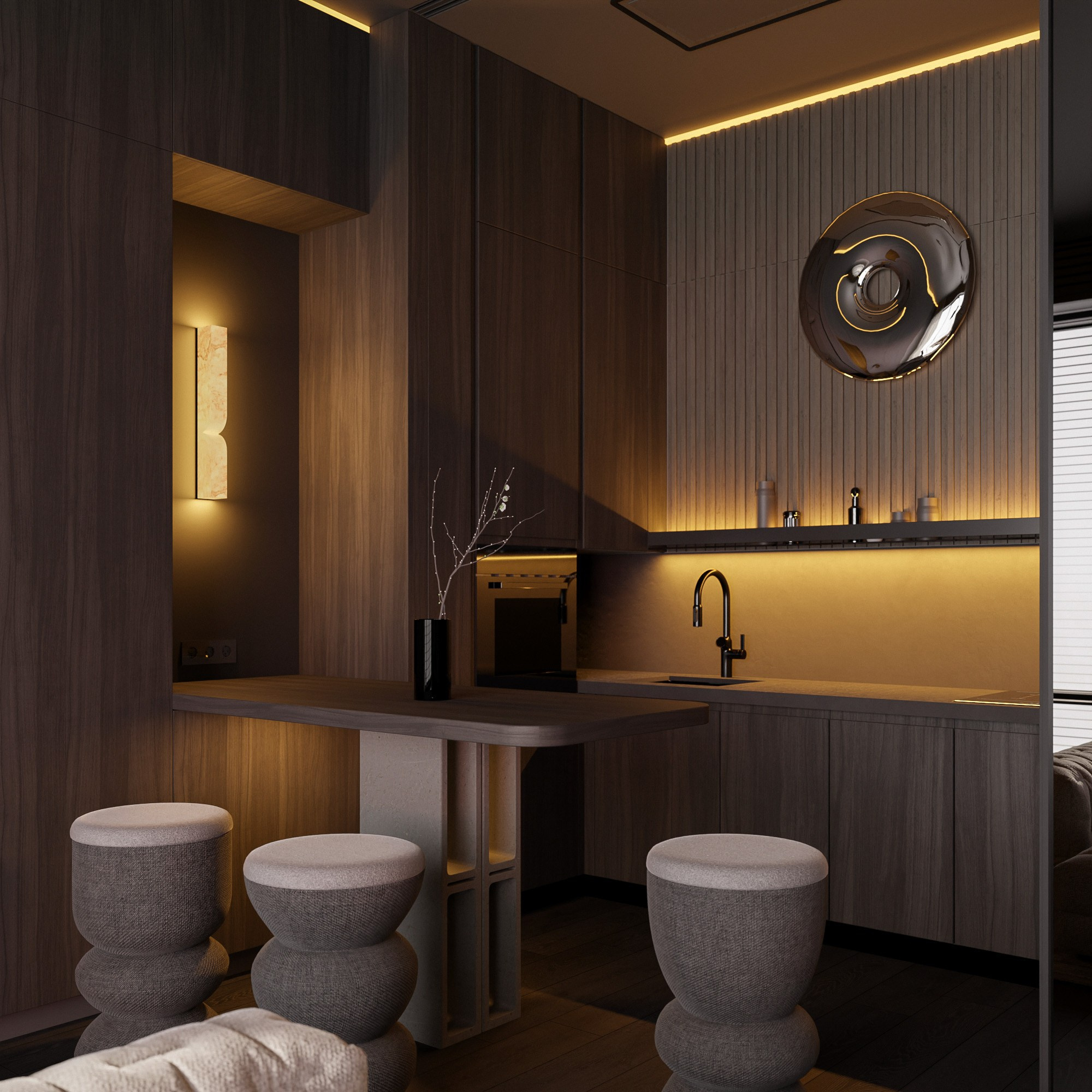 Квартира ЖК Премиум Парк г. Владивосток. Архитектурно-дизайнерское бюро ROOMS