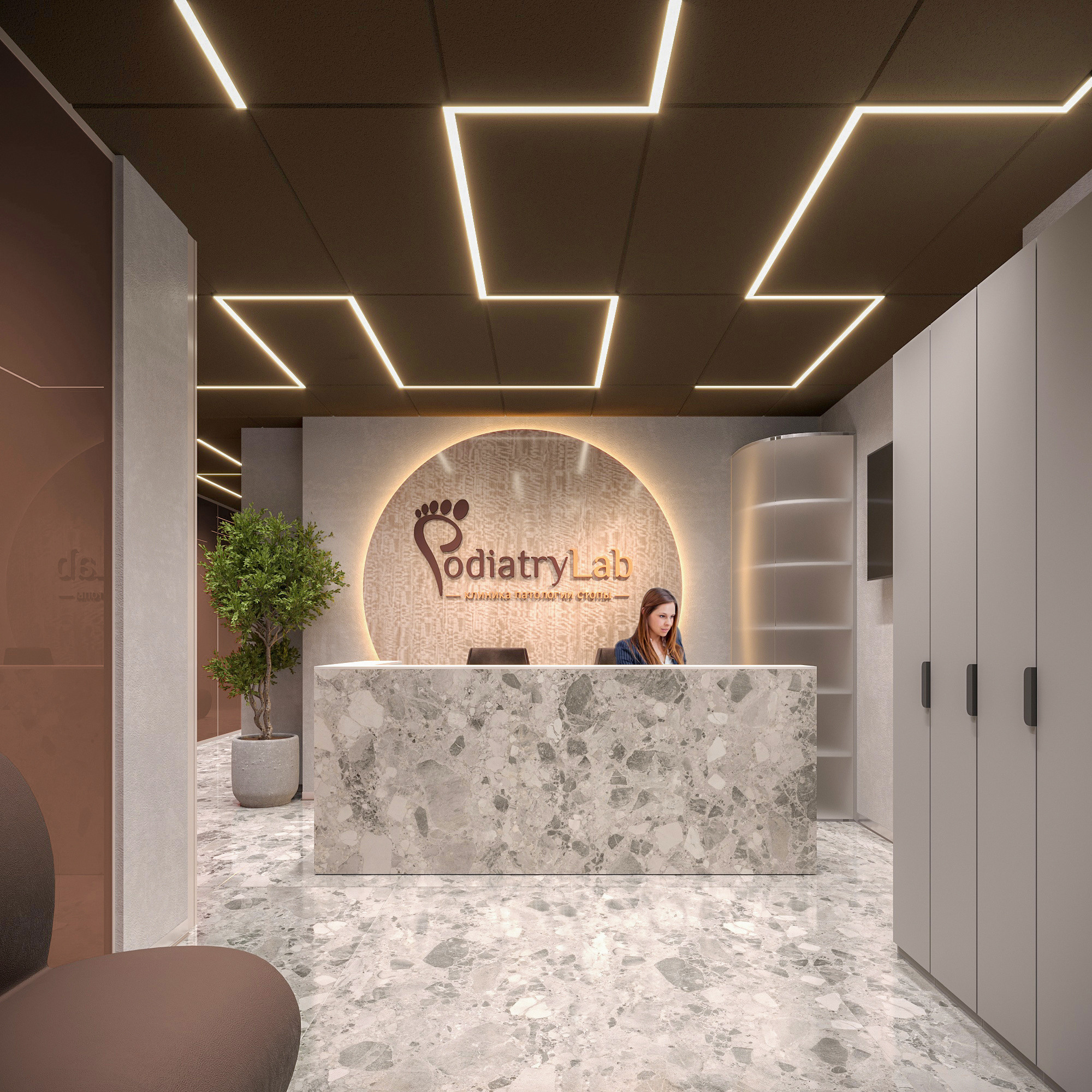 Вестибюль клиники патологии стопы в Хабаровске