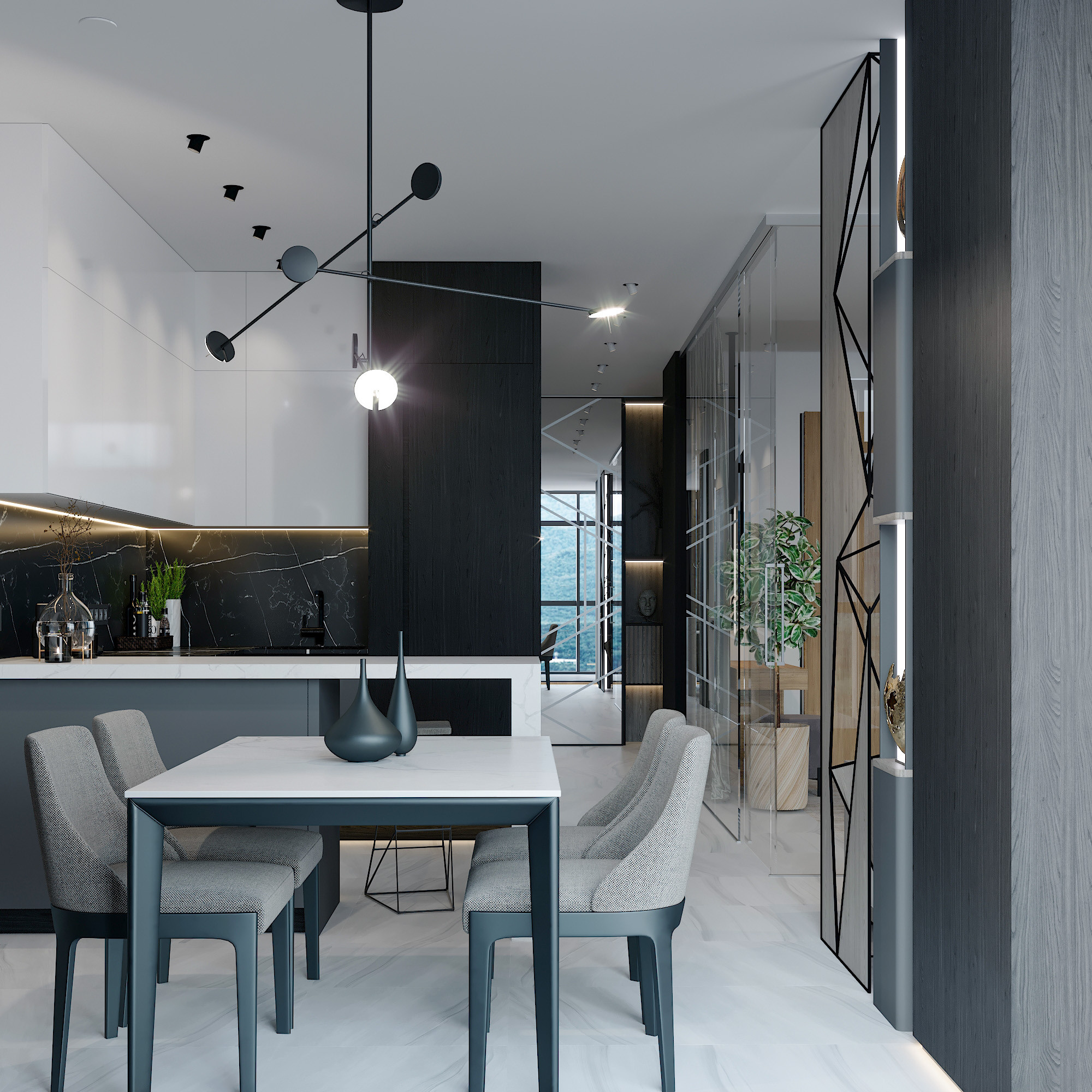 Квартира ЖК Кристалл Игорь. Архитектурно-дизайнерское бюро ROOMS