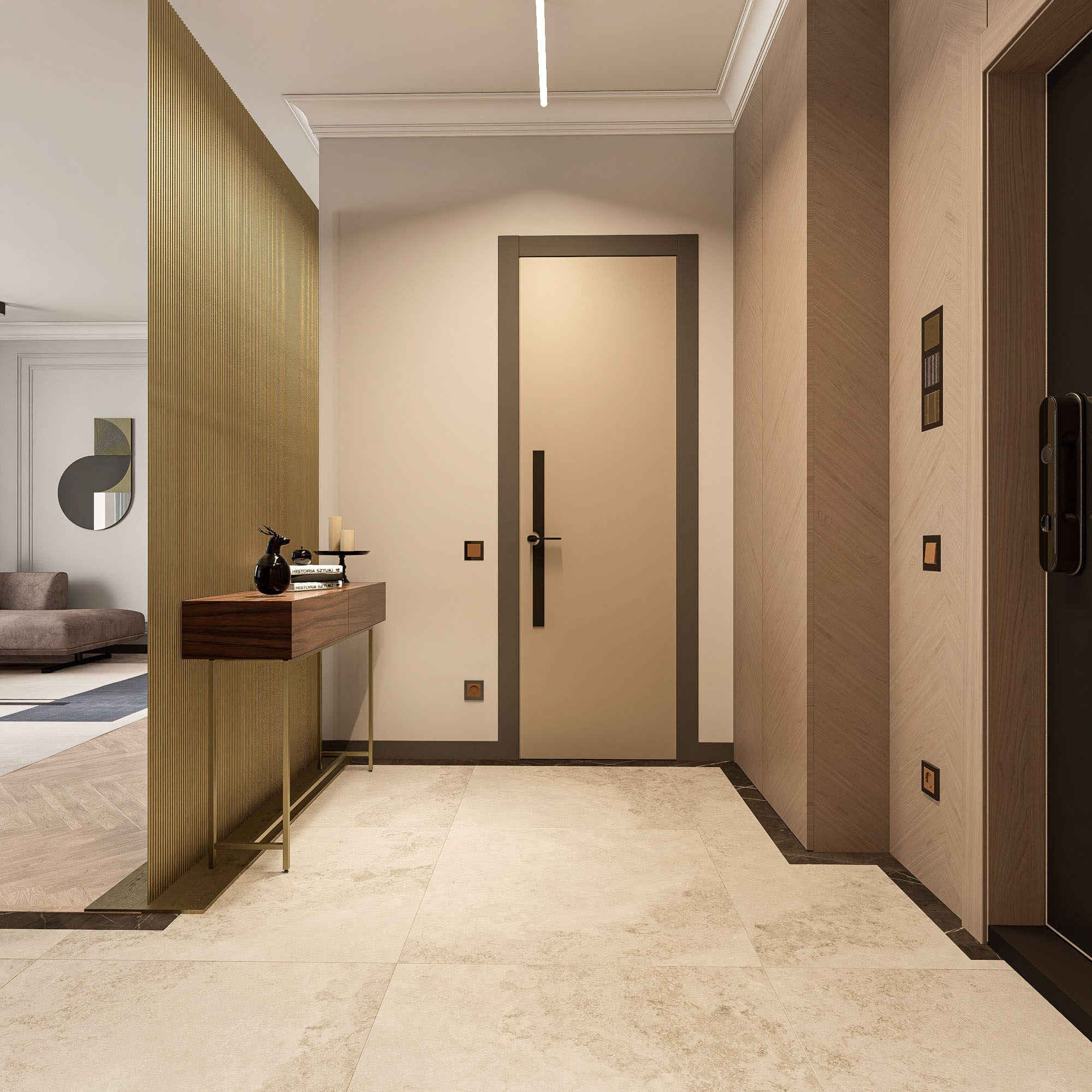 Дизайн проект квартиры в ЖК Дежнев. Архитектурно-дизайнерское бюро ROOMS