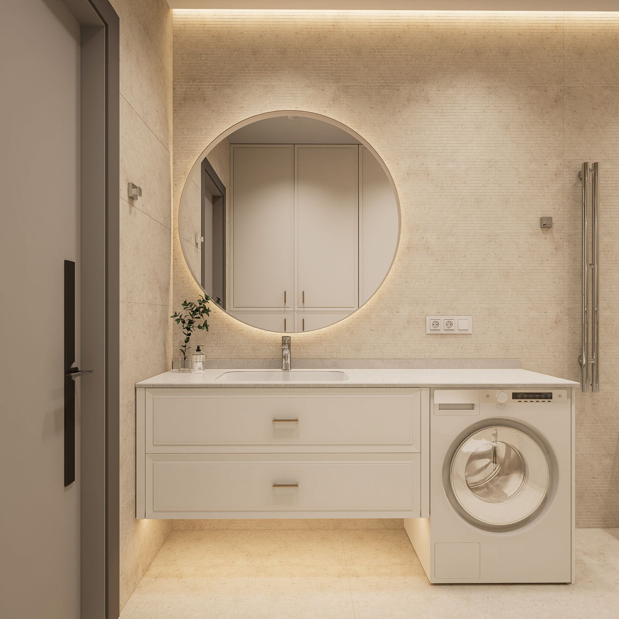 Дизайн проект квартиры в ЖК Дежнев. Архитектурно-дизайнерское бюро ROOMS