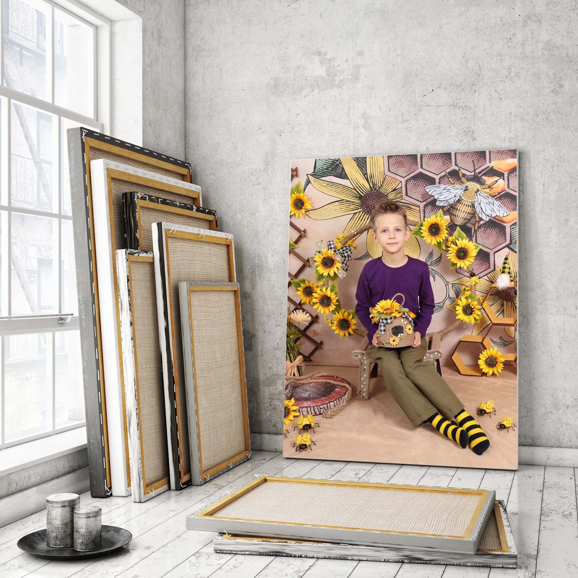 Фотосессия «Пчёлки». Детский фотограф в Алматы, виньетки, выпускной альбом Алматы