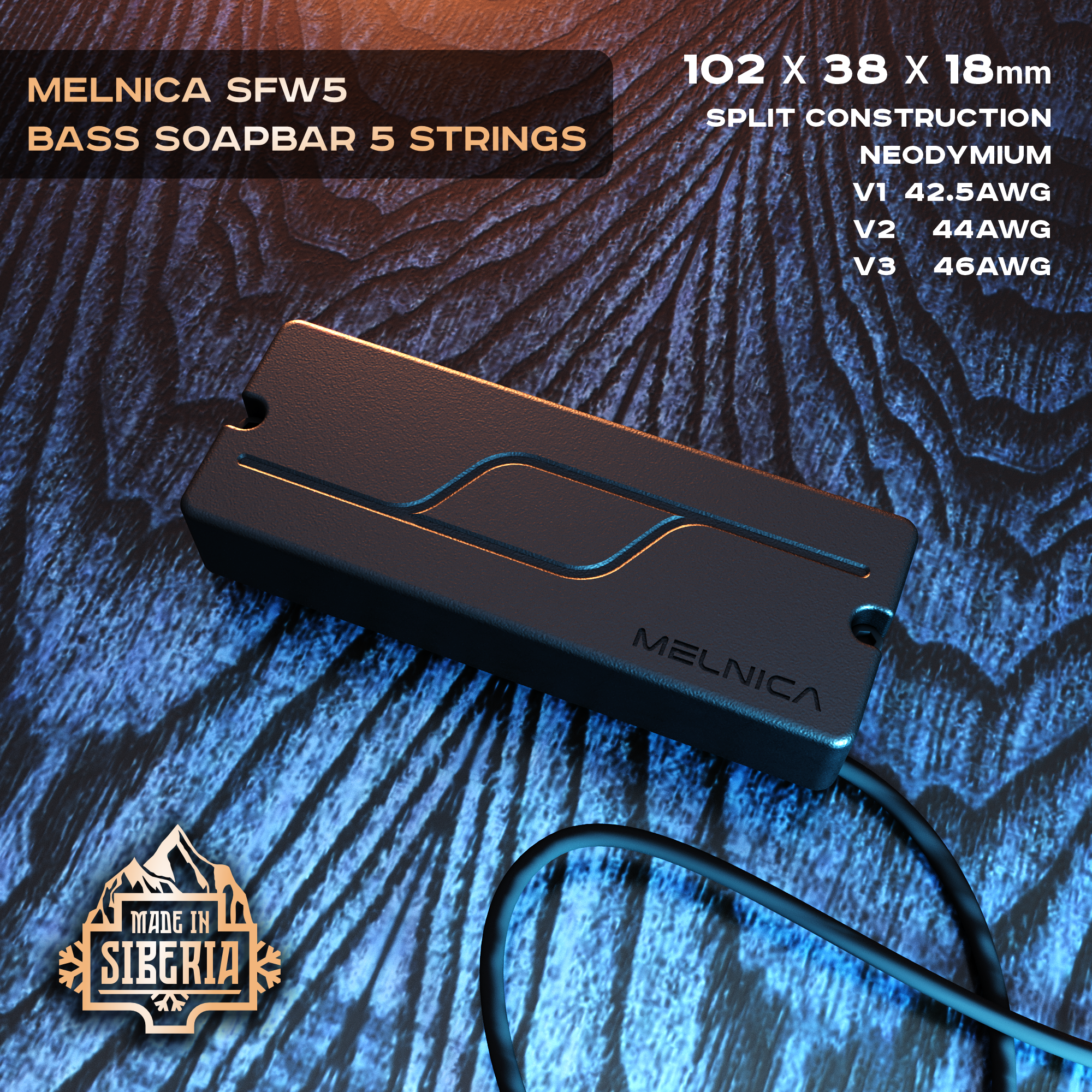 5 strings. Melnicapickups