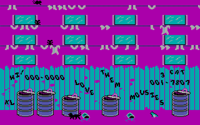 № 12 Alley Cat (1984) — симулятор мартовских похождений кота. Wordlessly