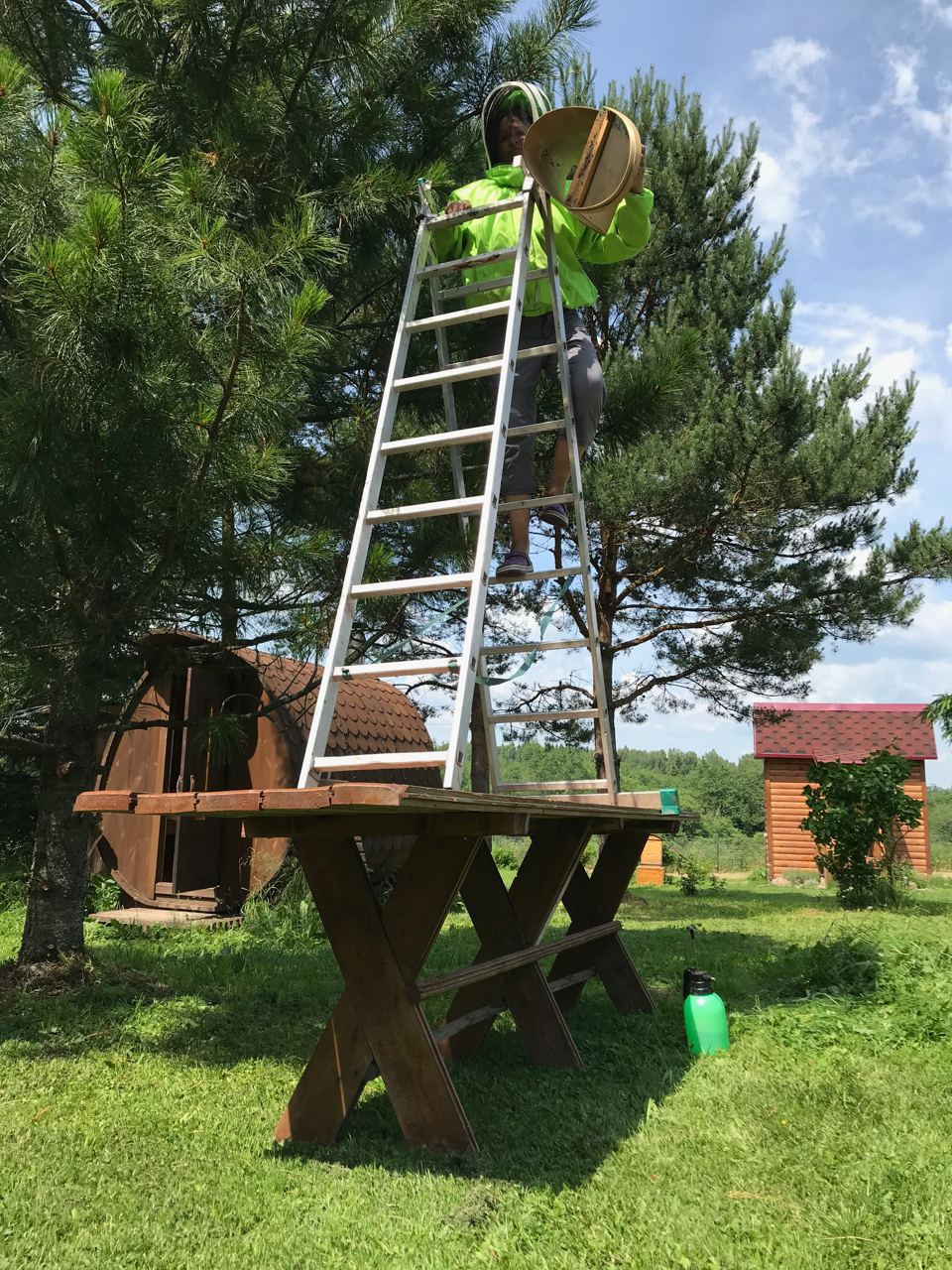 Пасека экофермы и работы на ней. Эко отдых в Подмосковье в эко-отеле Марии Гиппенрейтер
