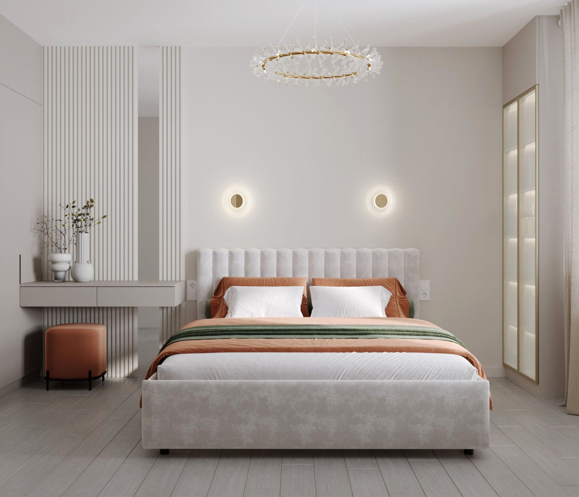 Реализация спальни. Дизайнер интерьера Кристина Дедова / Оренбург, Москва