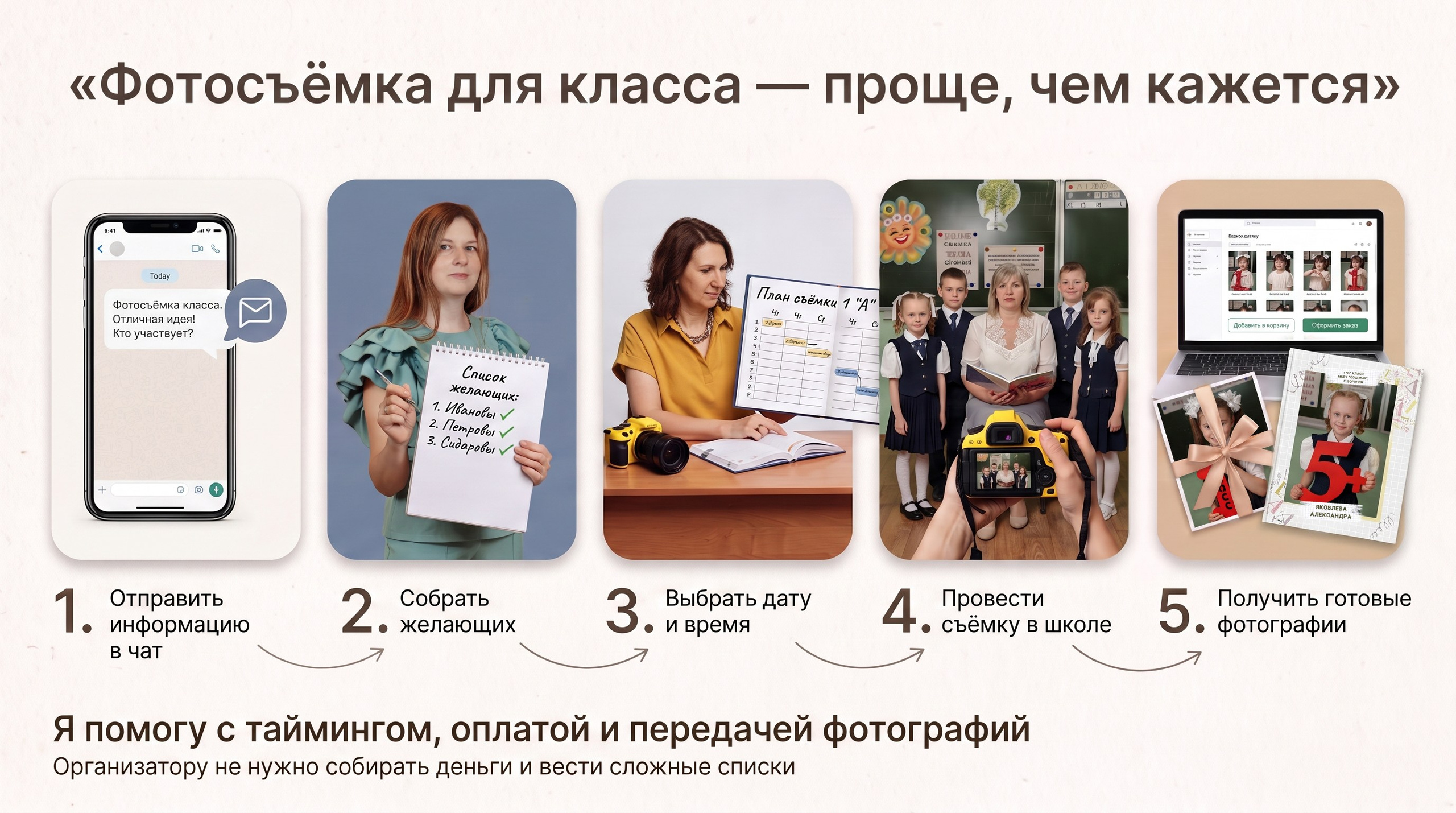 Фотосессия первоклассников в сентябре — съёмка для класса в Воронеже