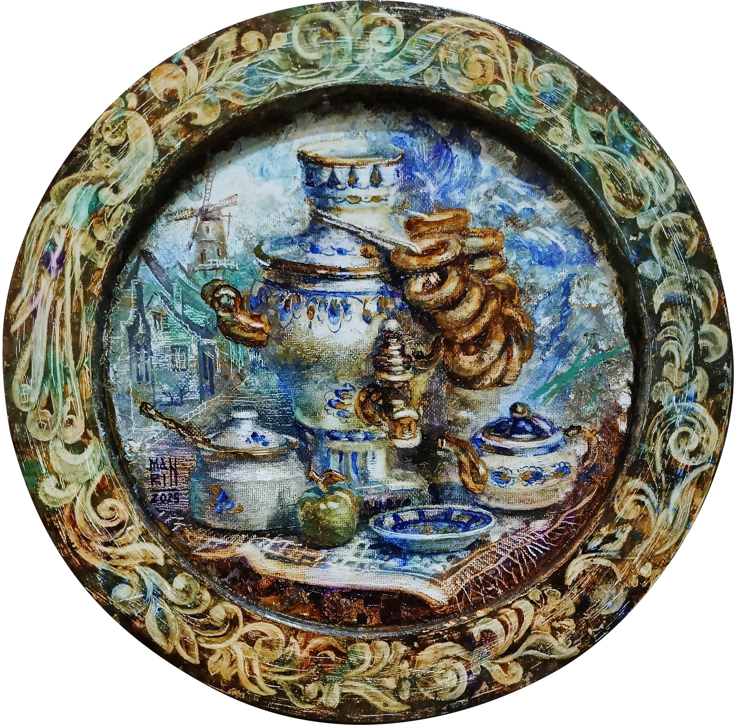 картины, интерьерные картины, картины маслом, масло, природа, живопись, купить картину, картина в подарок, старина, ретро стиль, натюрморт, антиквариат, старинный натюрморт, картина в раме, круглая картина
