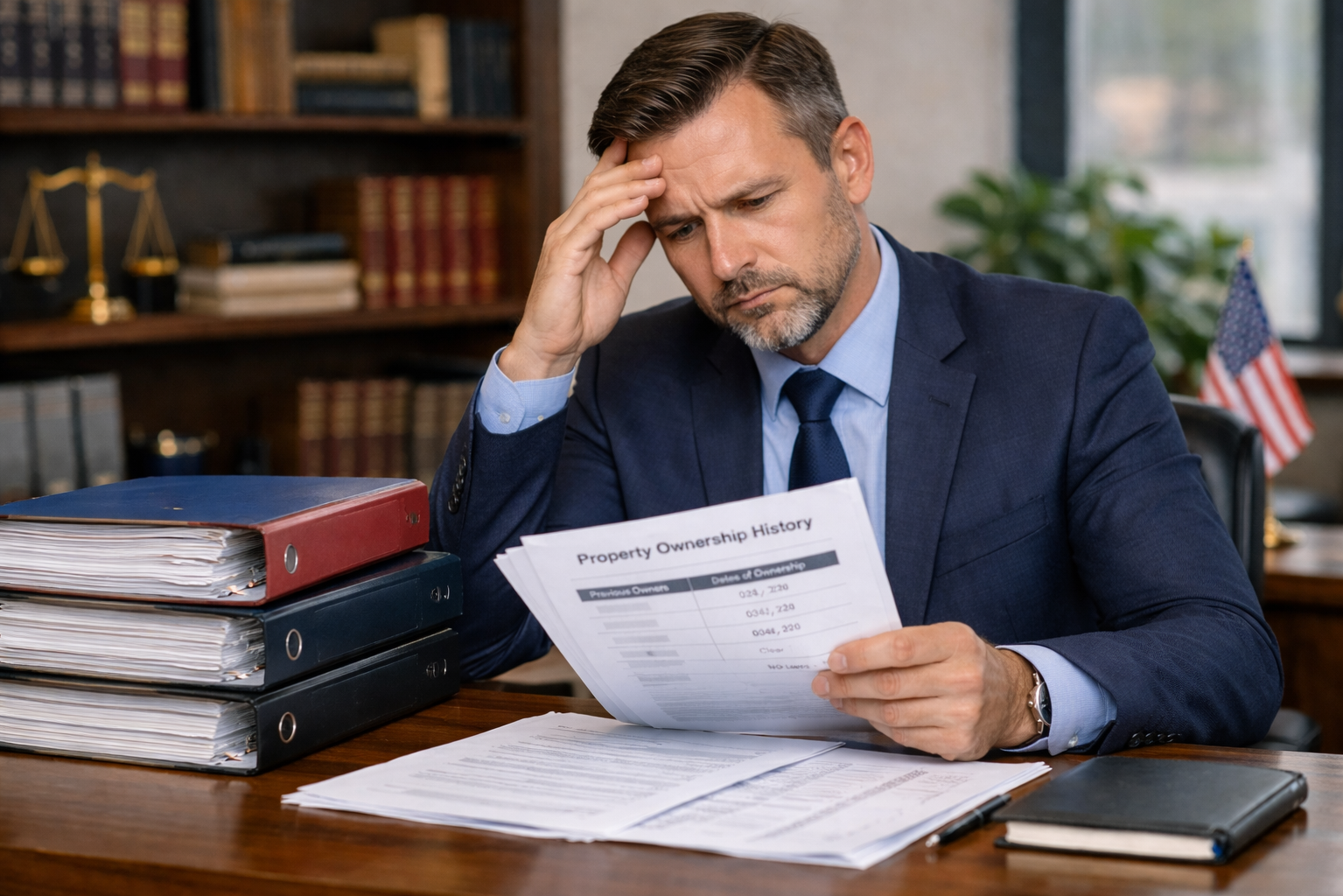 Отрицательное заключение юриста об истории владения недвижимостью