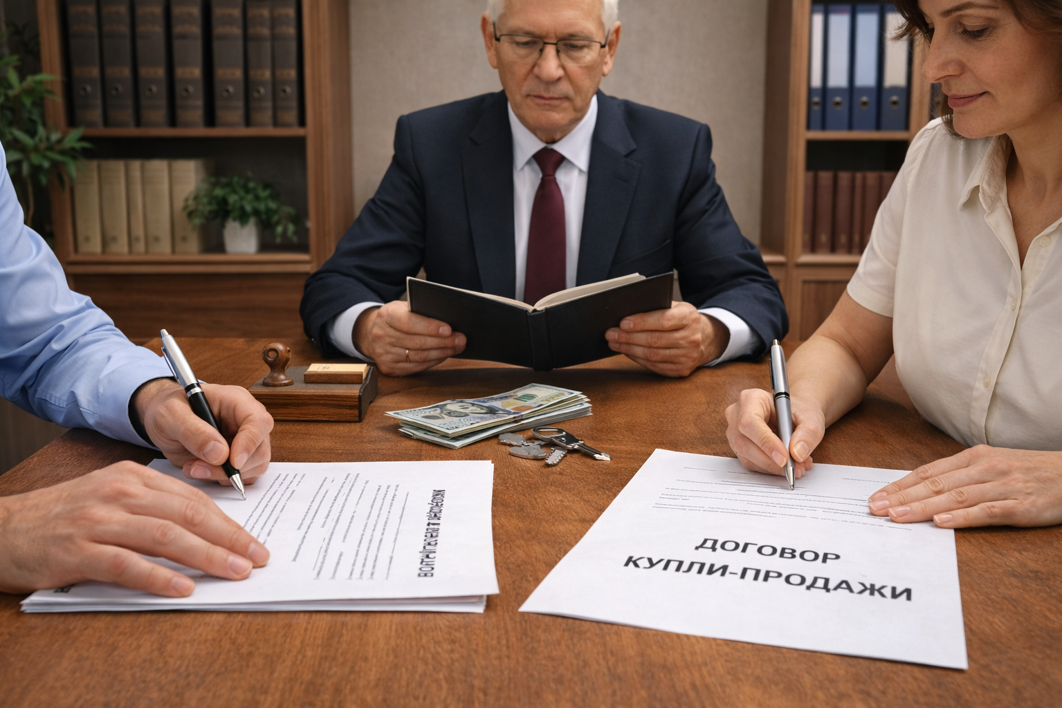 Подписание документов на продажу квартиры