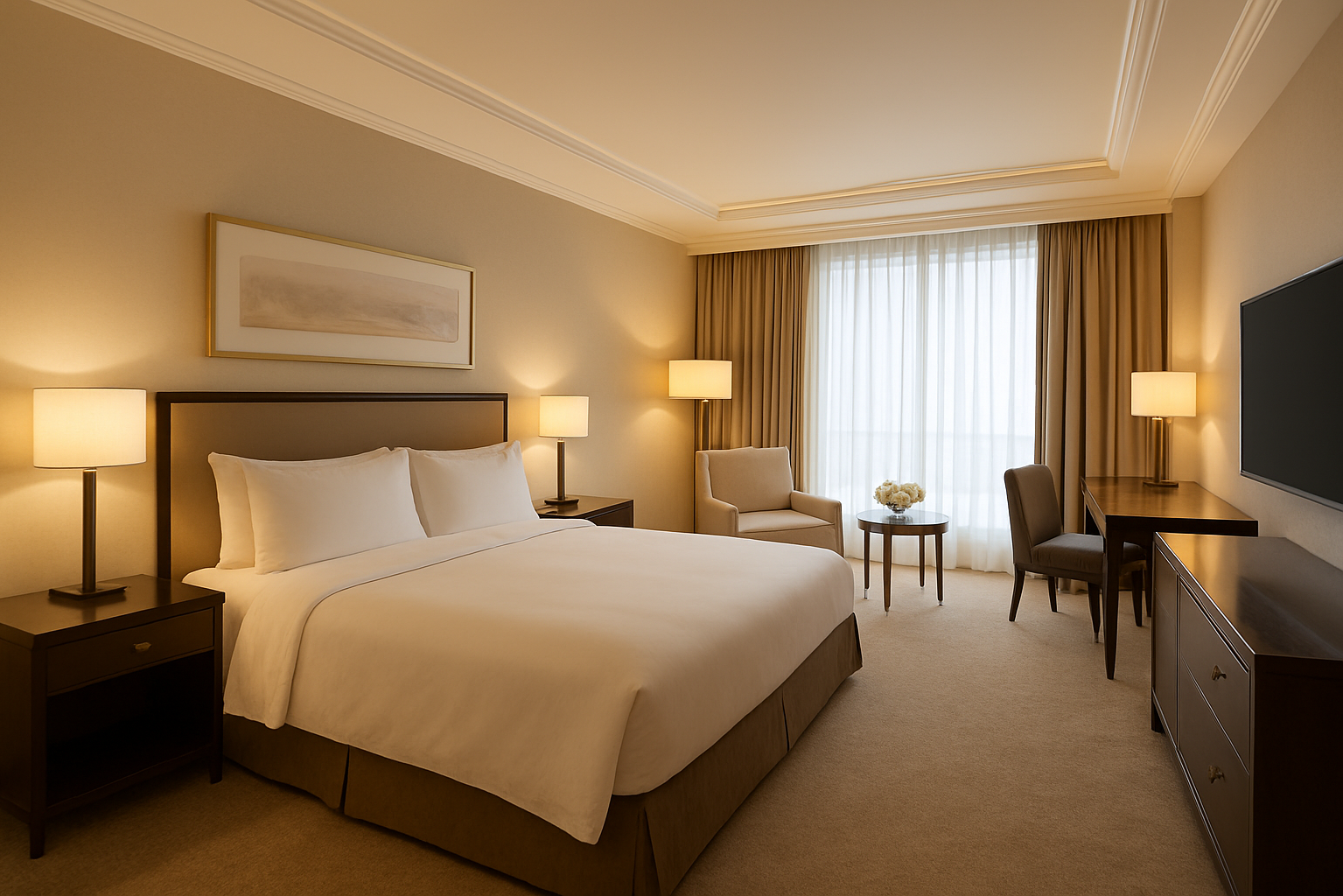 Интерьер люксового номера пятизвездочной гостиницы