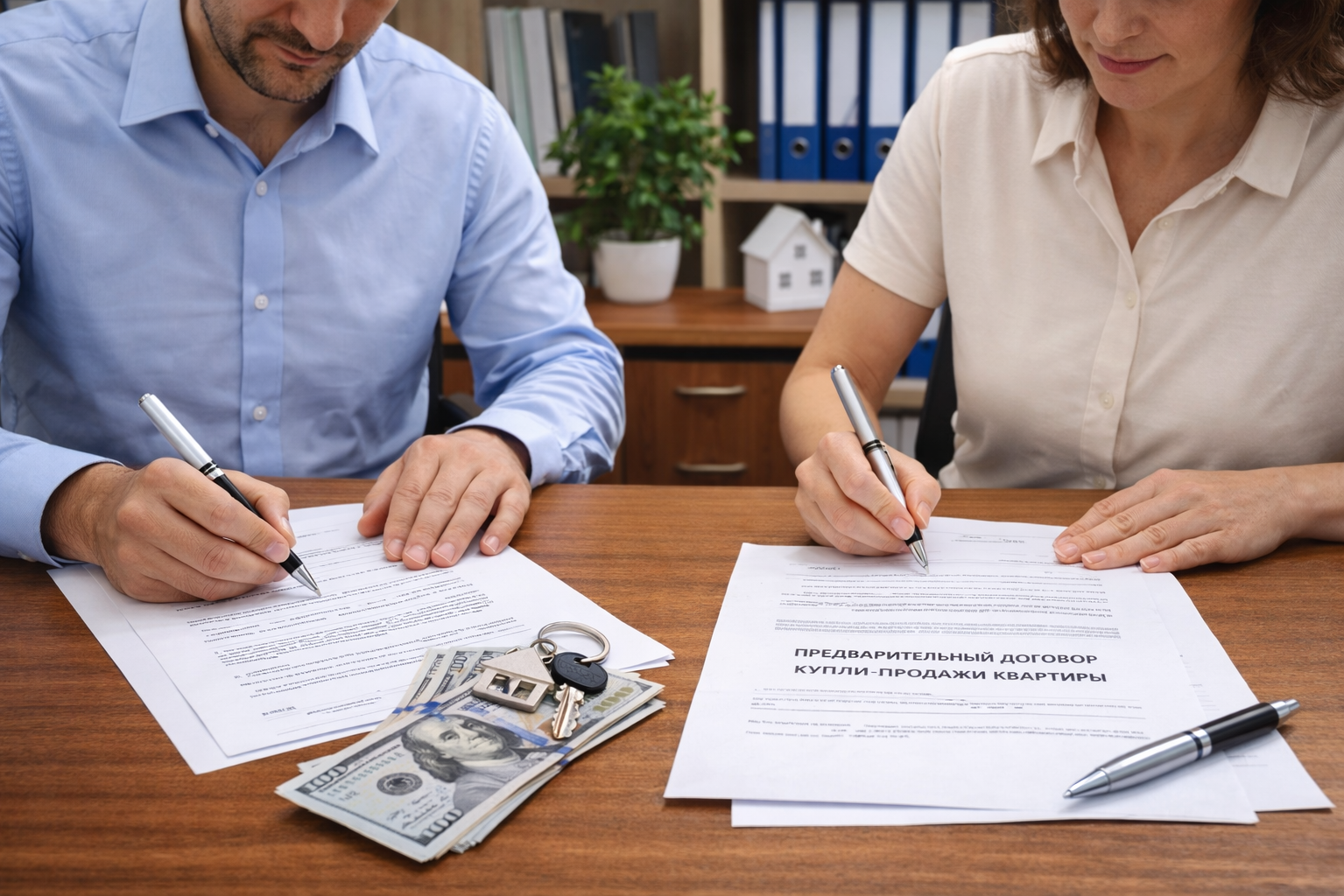 Подписание предварительного договора при продаже квартиры