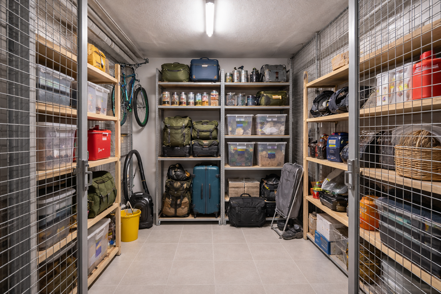 Общий вид индивидуальной кладовки  в жилом доме