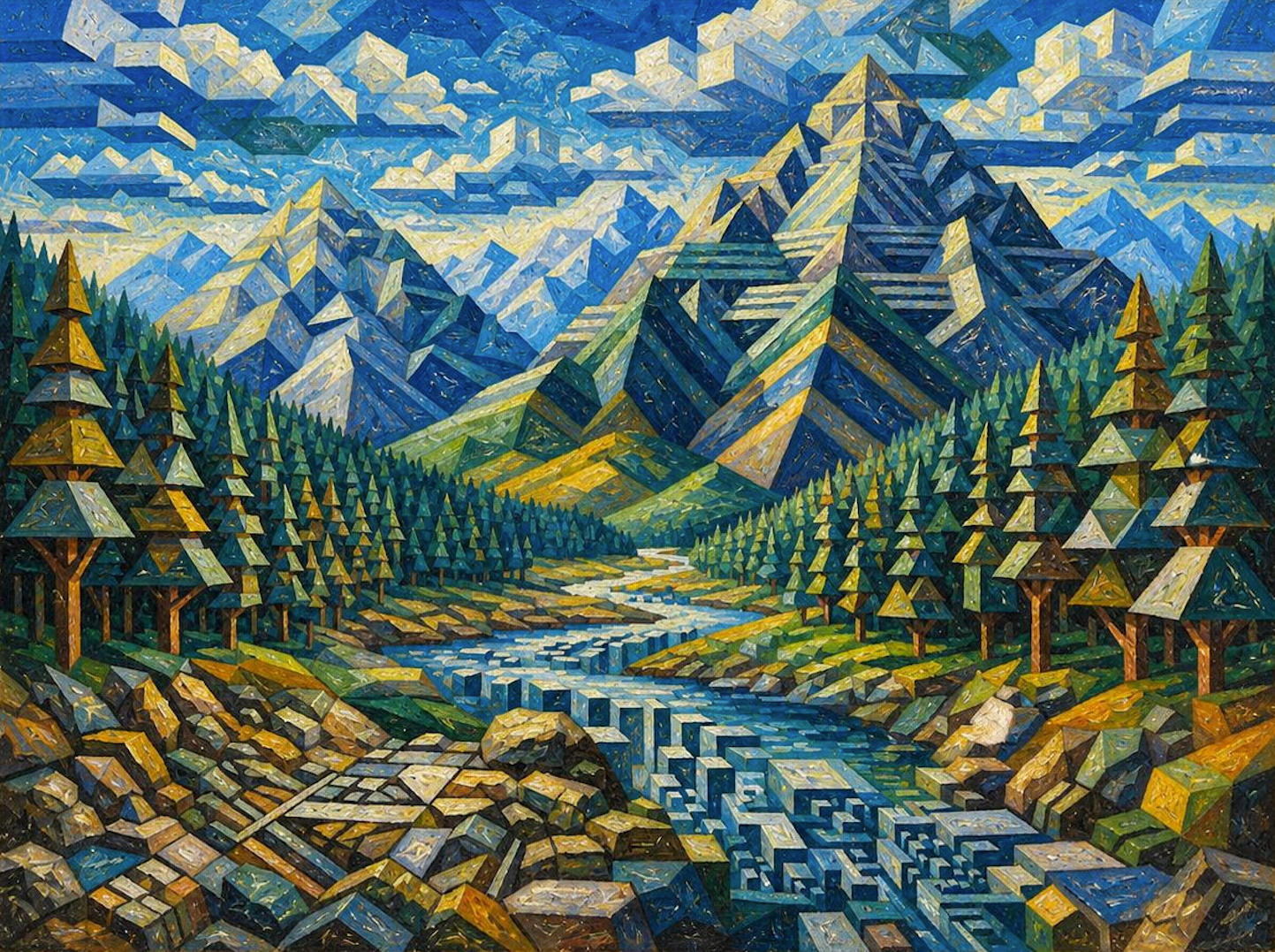 Горы. Эскиз NeoHand Art. Своя Мастерская
