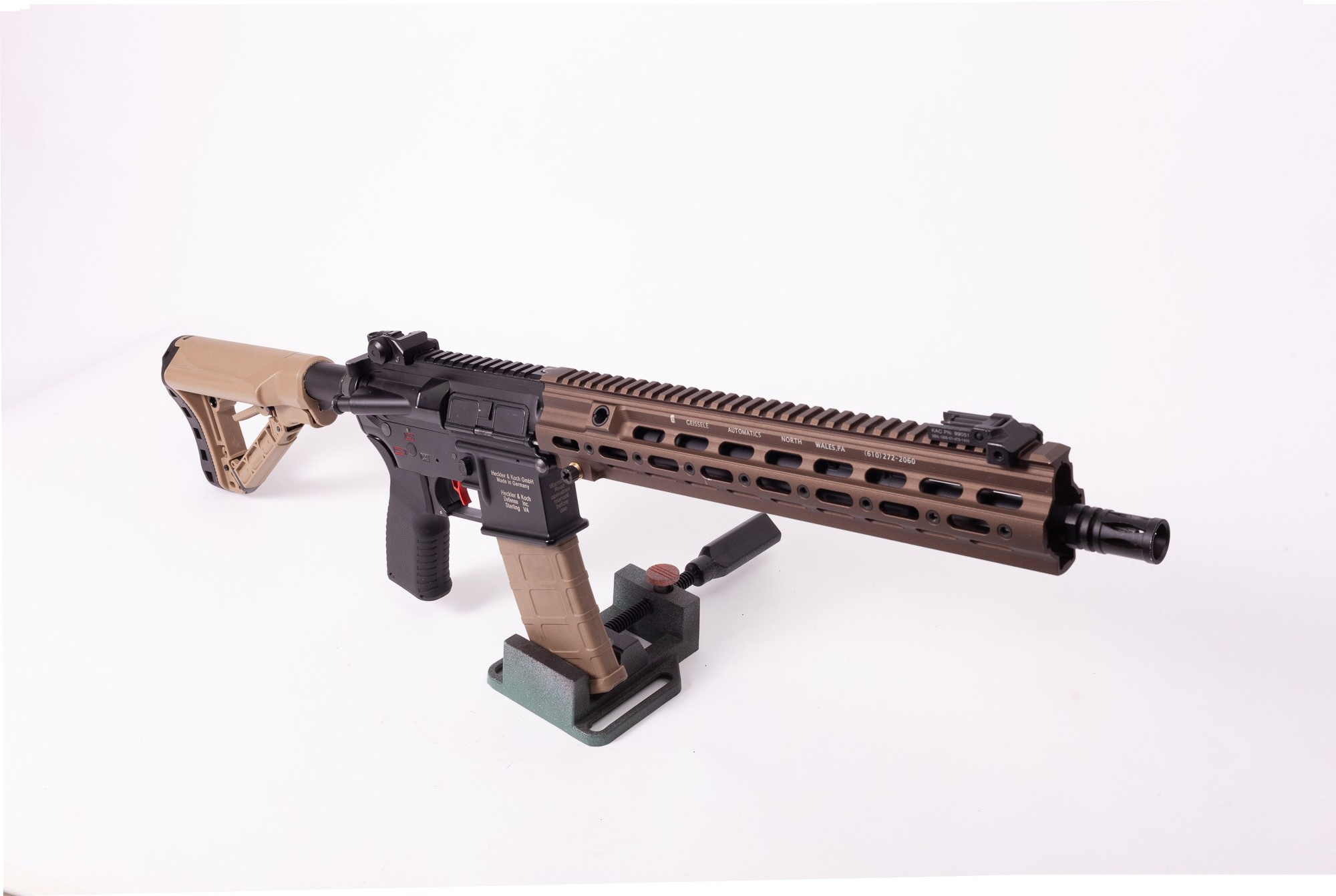 Тюнинг E&C HK416 c цевьём Geissele. Страйкбольная мастерская Бигич Воркшоп