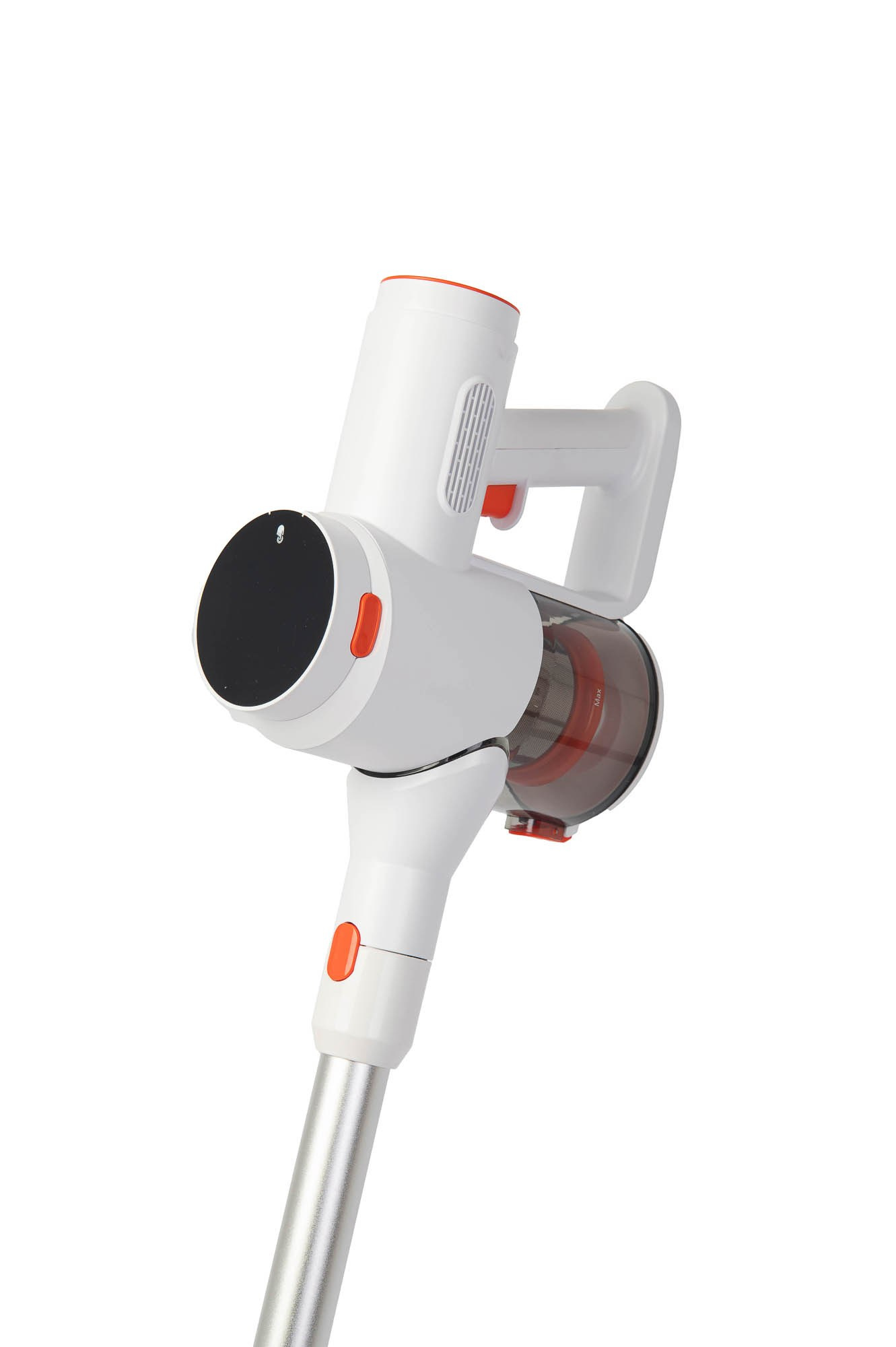 Белый пылесос на чистом фоне — профессиональная съёмка техники для интернет-магазина.