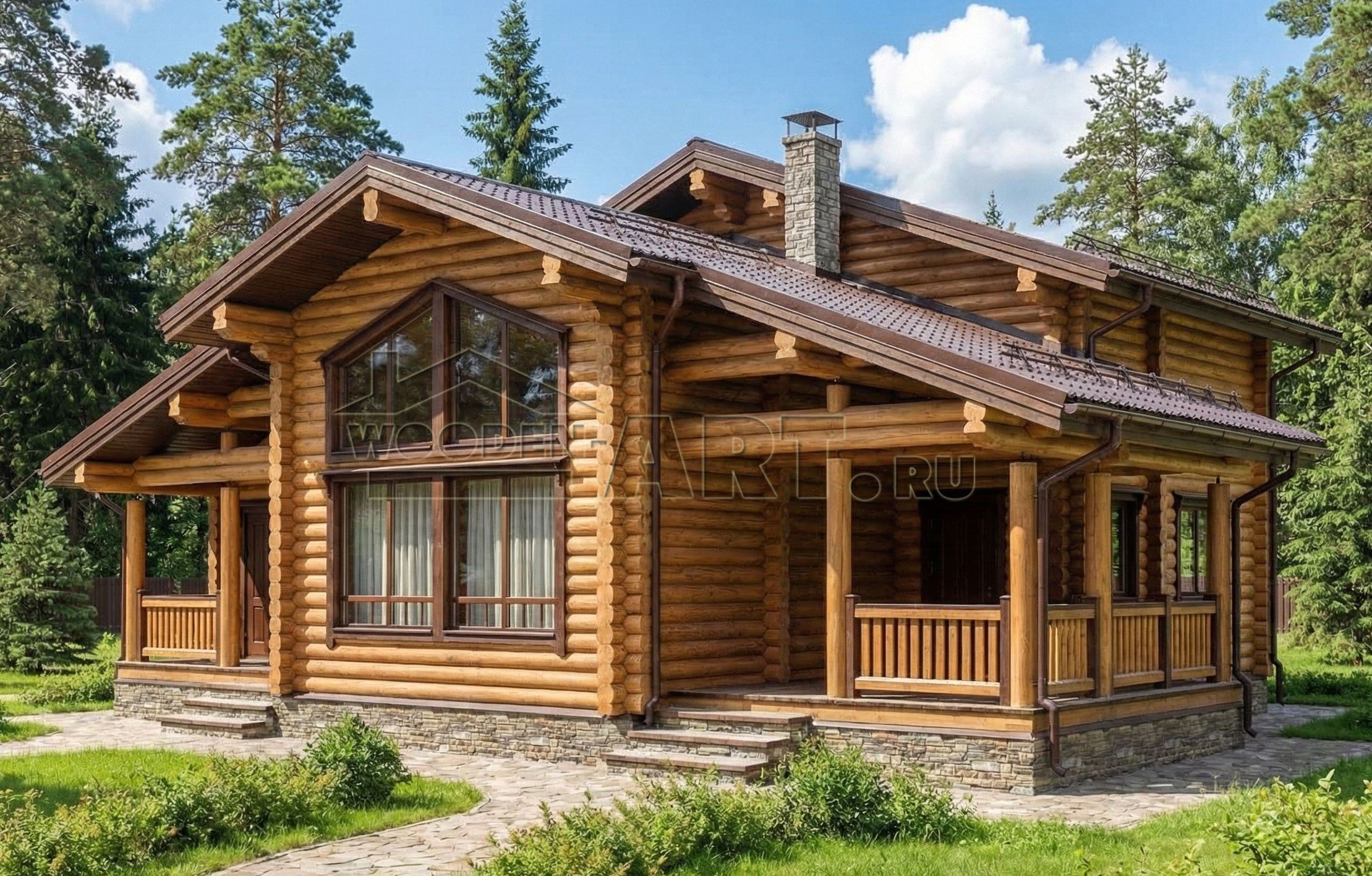 «Антоновка» 200 кв. м. Проекты деревянных домов. Архитектор Ольга Мальцева