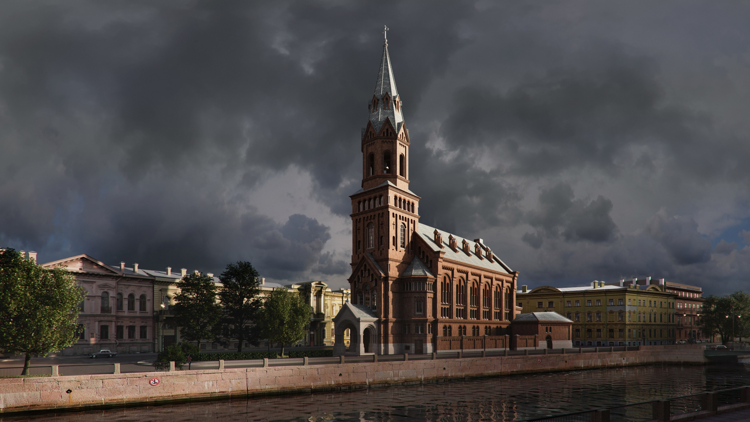 The German Reformed Church. Paintings by the artist Sergey Ratchin